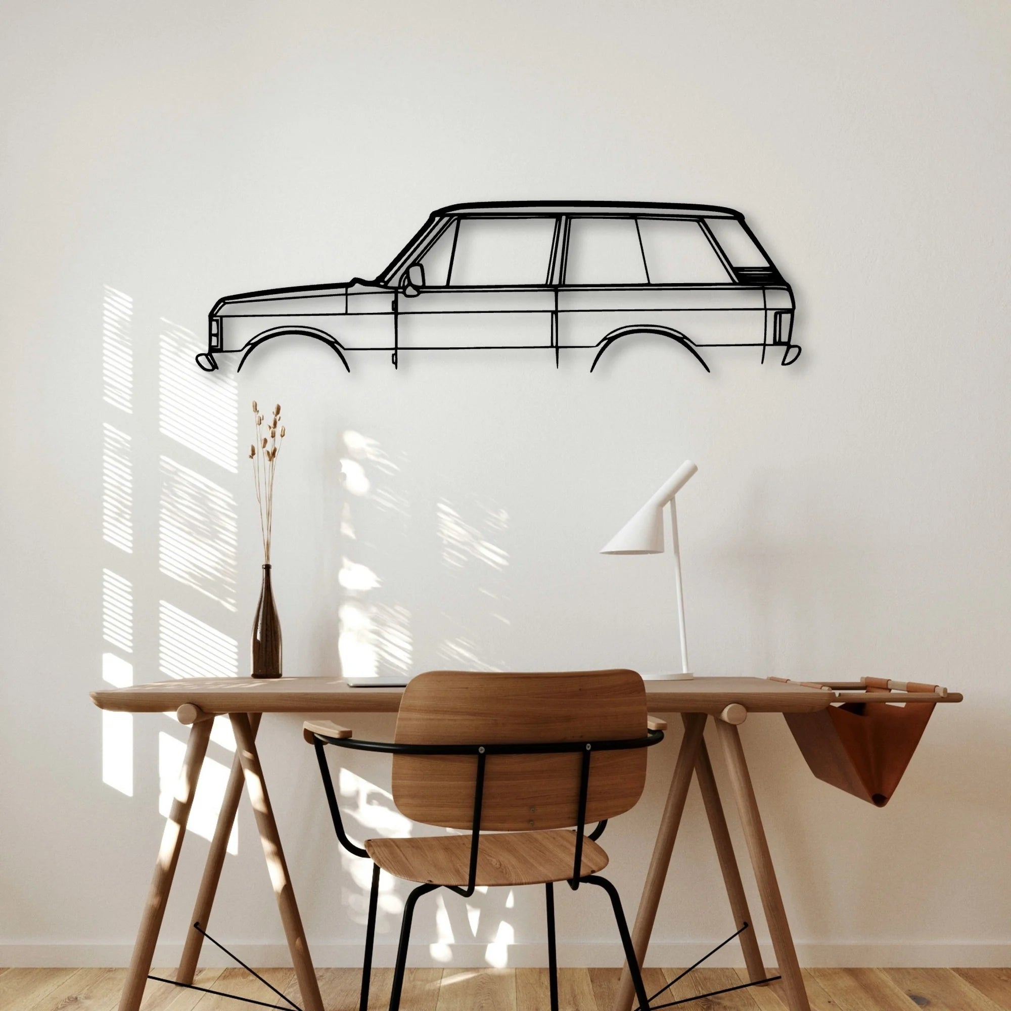 Range 2 Doors Classic Silhouette Metal Wall Art - Automotive Garage Decor