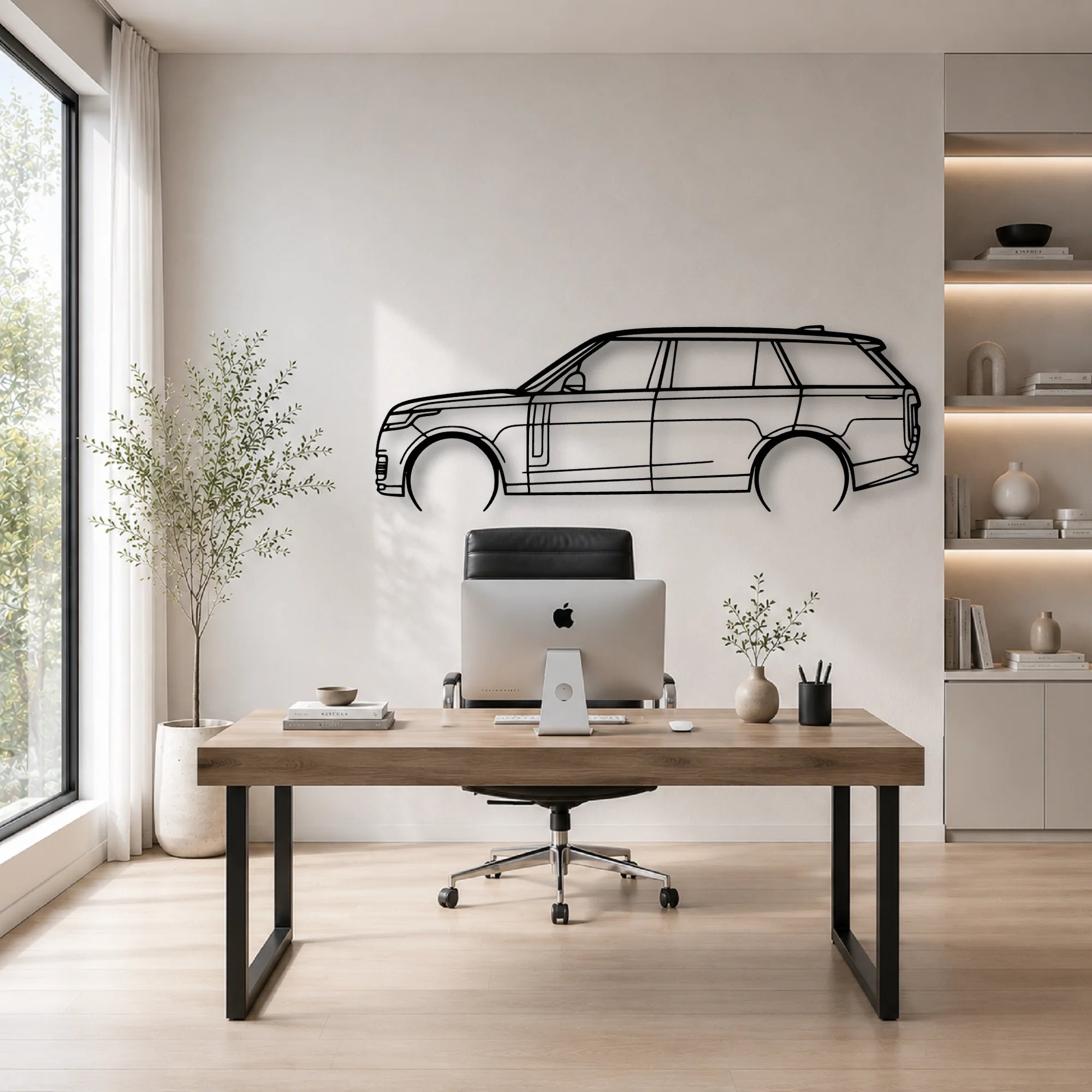 Range Rover 2023 2 Classic Silhouette Metal Wall Art - Automotive Garage Decor