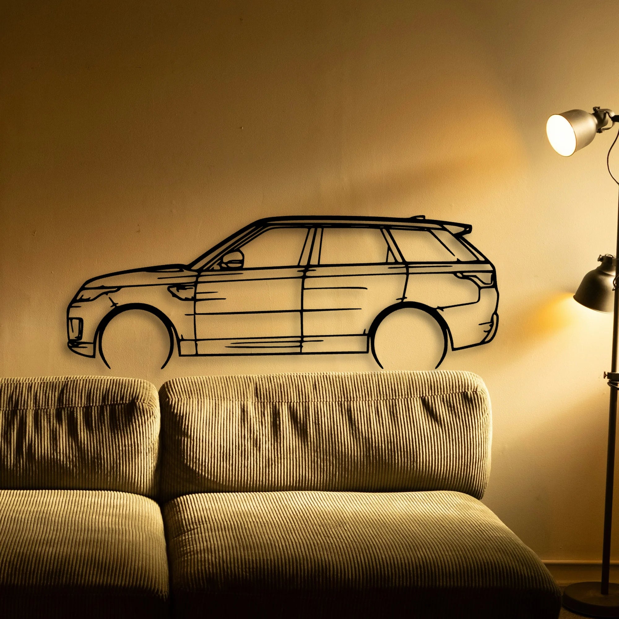 Range Sport 2020 Classic Silhouette Metal Wall Art - Automotive Garage Decor