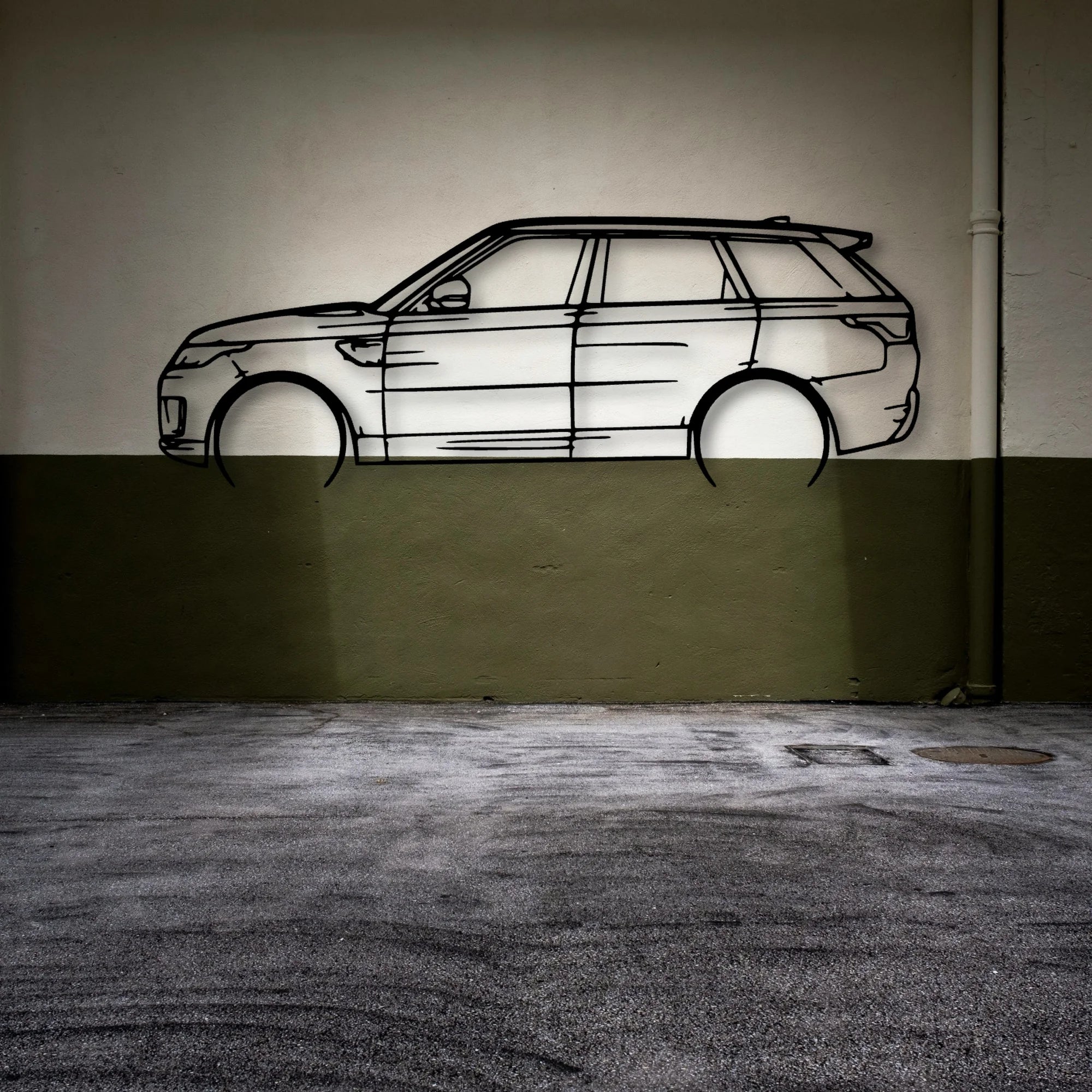 Range Sport 2020 Classic Silhouette Metal Wall Art - Automotive Garage Decor