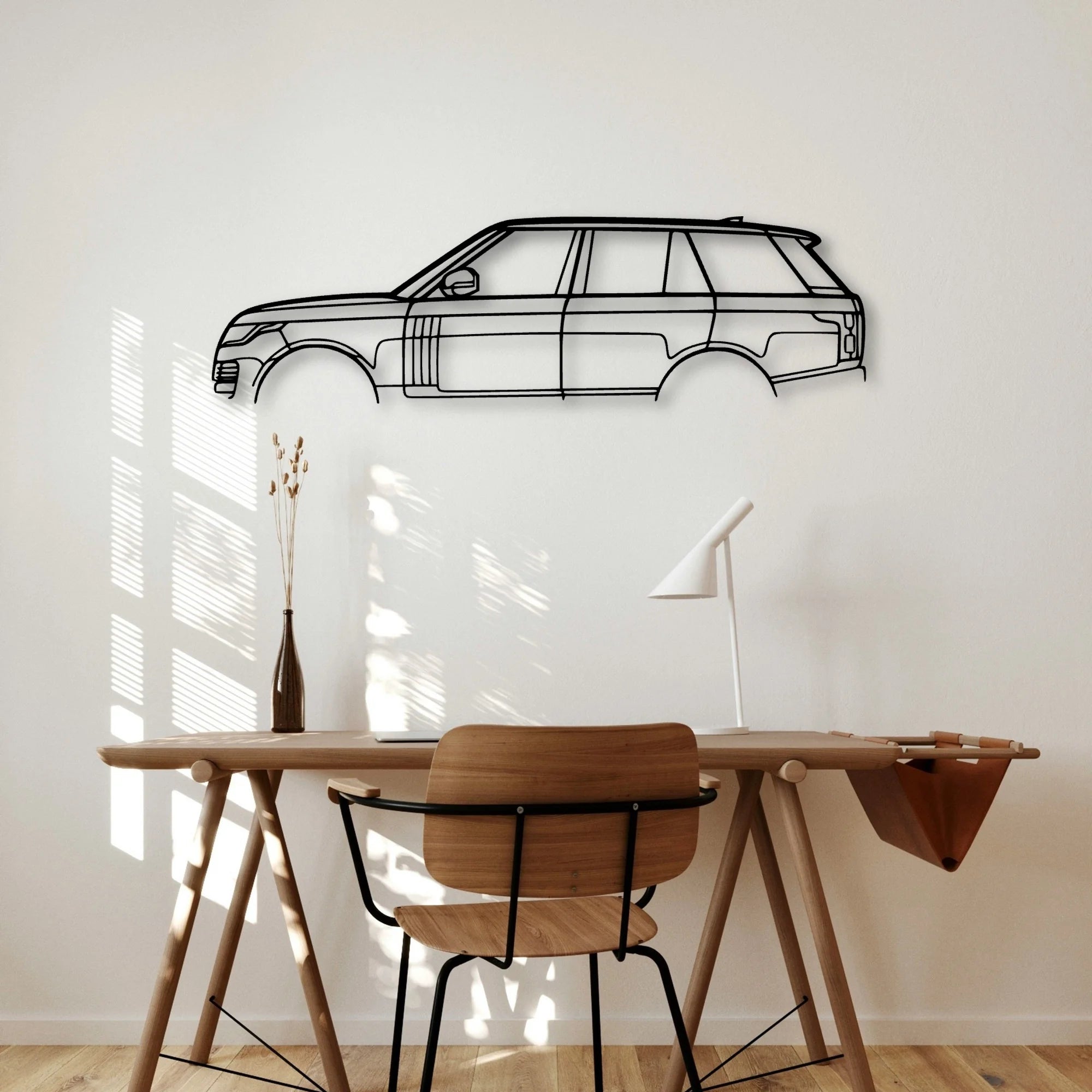 Range Vogue 2021 Classic Silhouette Metal Wall Art - Automotive Garage Decor