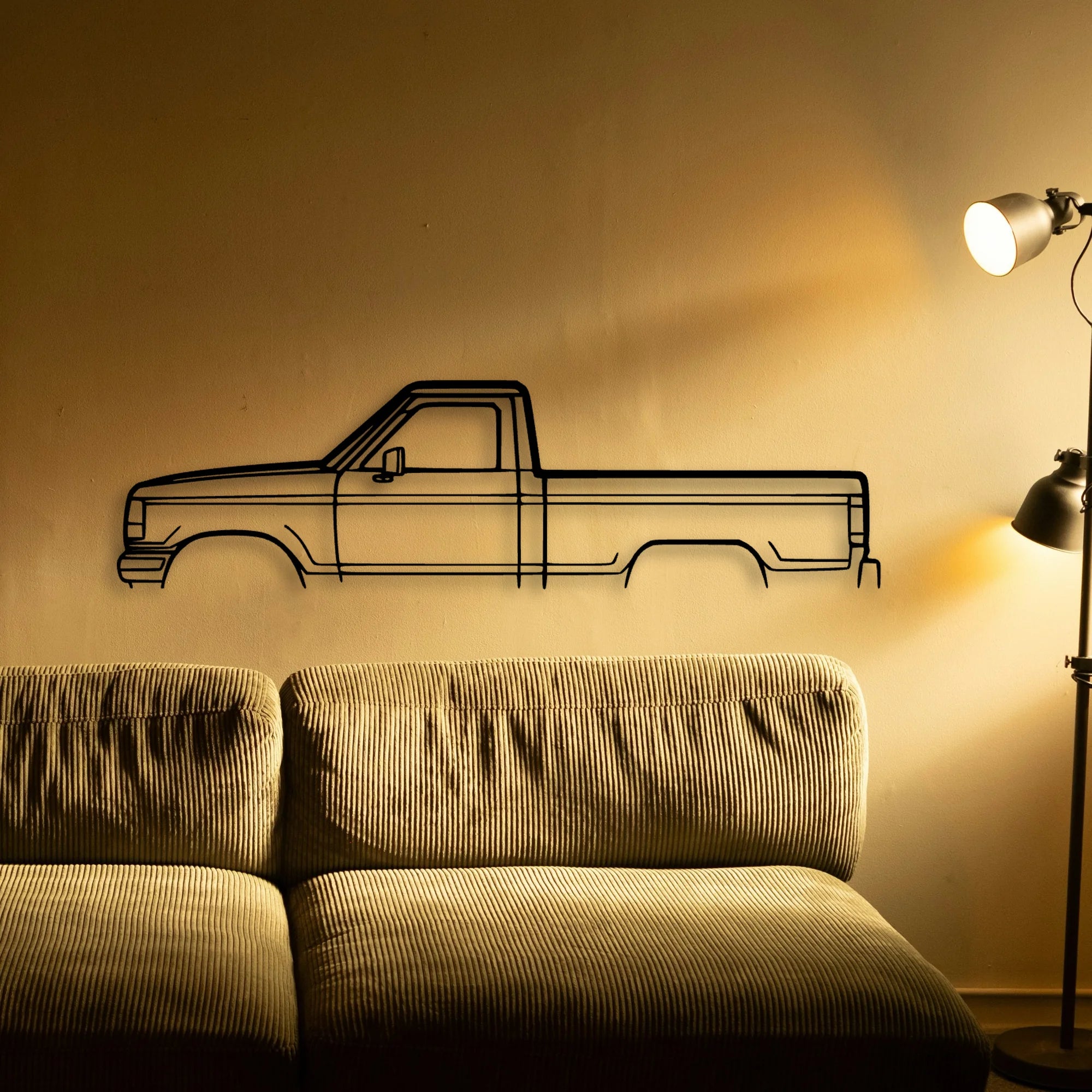 Ranger 1992 Classic Silhouette Metal Wall Art - Automotive Garage Decor