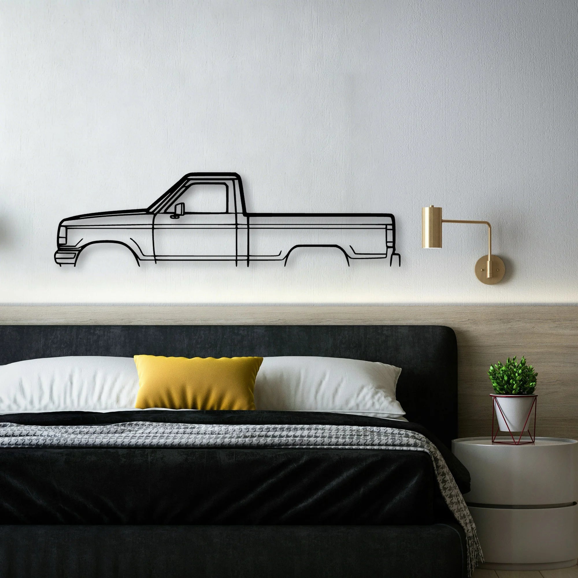 Ranger 1992 Classic Silhouette Metal Wall Art - Automotive Garage Decor