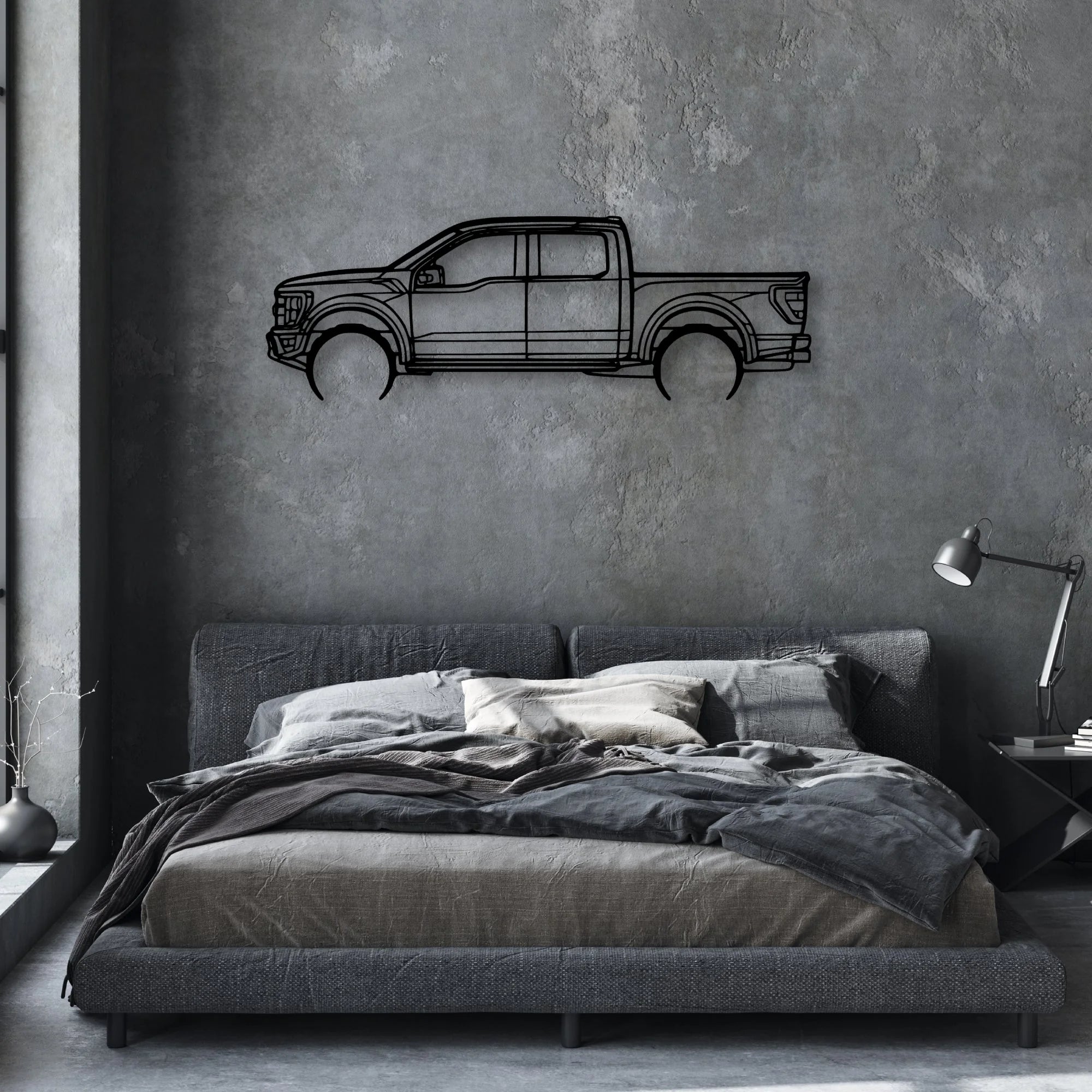 Raptor 2022 Classic Silhouette Metal Wall Art - Automotive Garage Decor