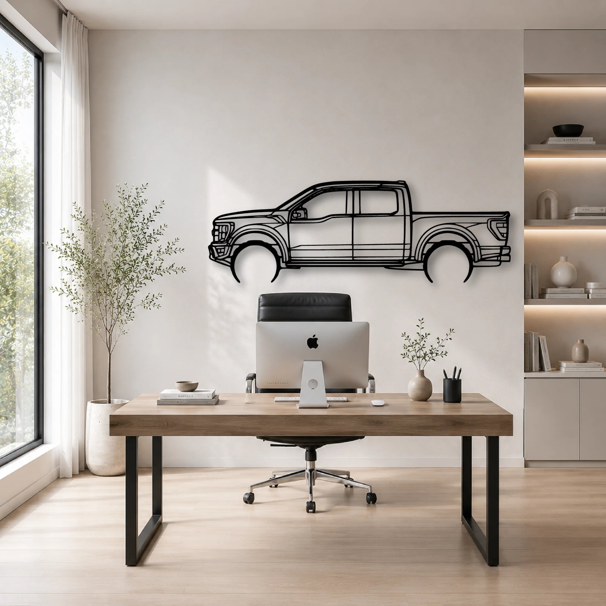 Raptor 2022 Classic Silhouette Metal Wall Art - Automotive Garage Decor