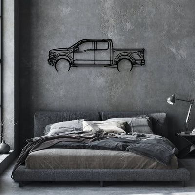 Raptor 2022 Classic Silhouette Metal Wall Art - Automotive Garage Decor