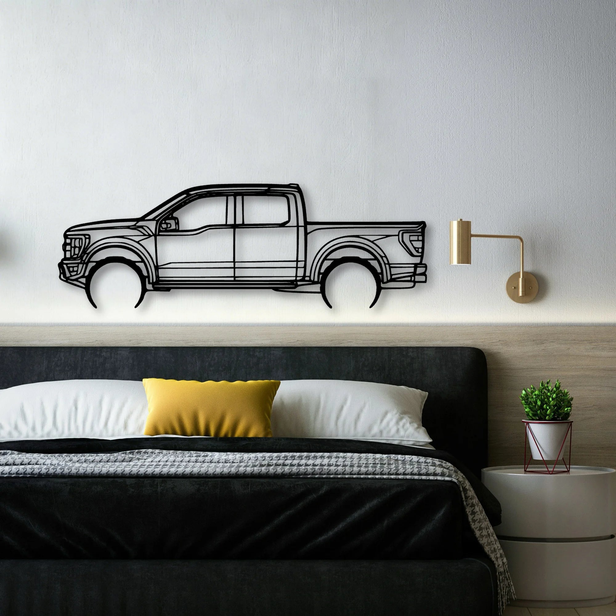 Raptor 2022 Classic Silhouette Metal Wall Art - Automotive Garage Decor