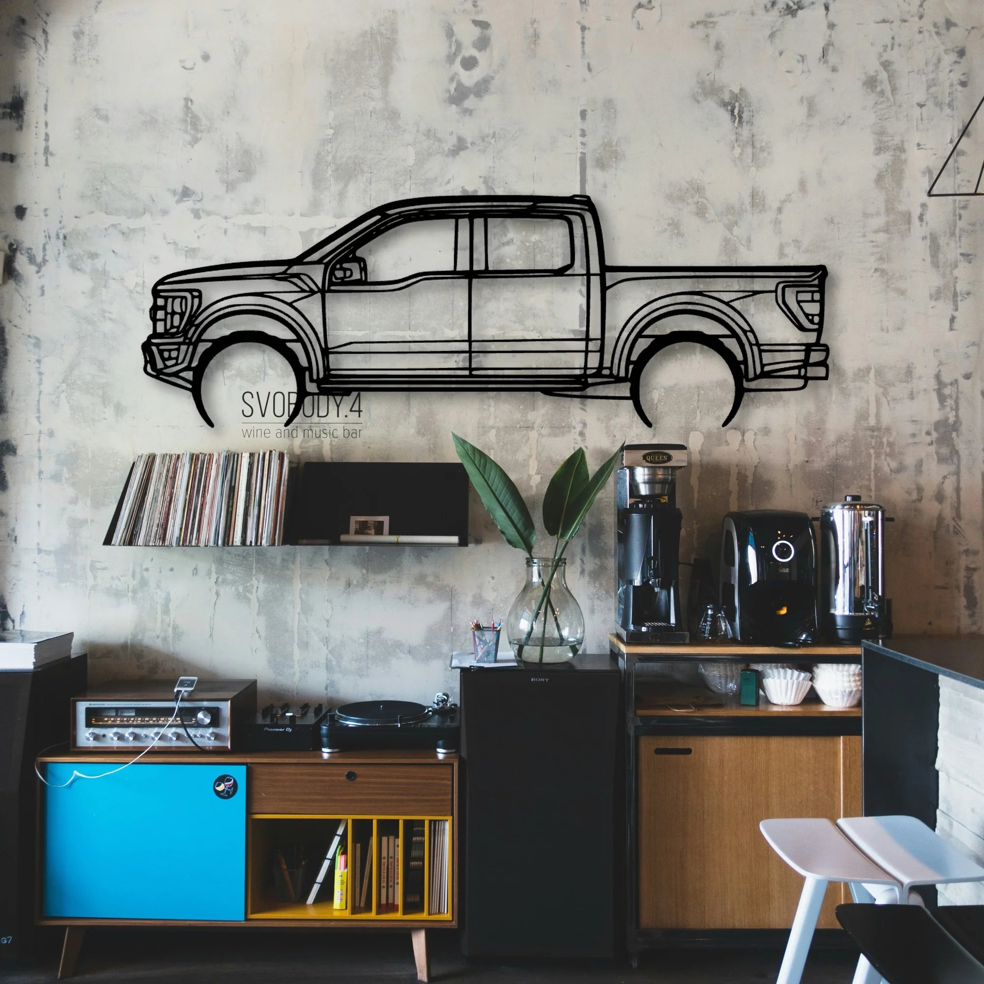 Raptor 2022 Classic Silhouette Metal Wall Art - Automotive Garage Decor