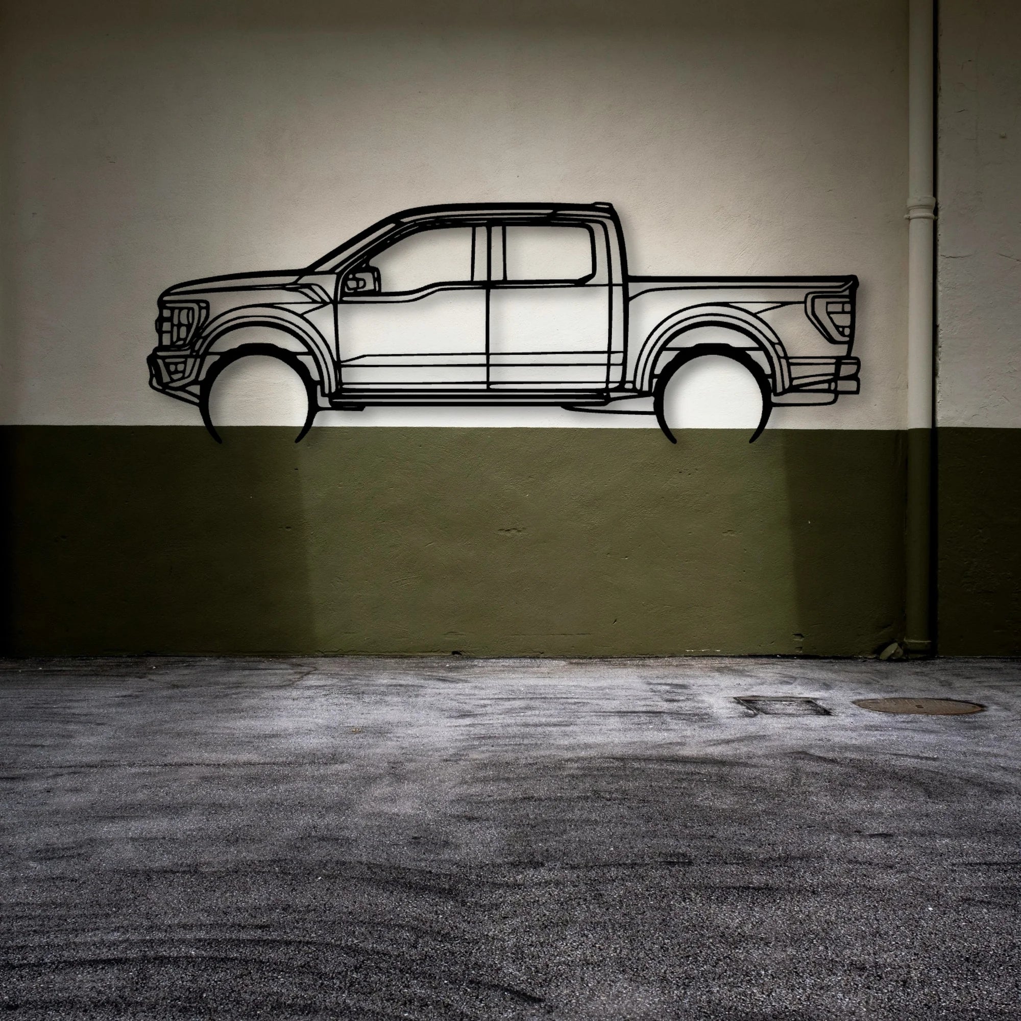 Raptor 2022 Classic Silhouette Metal Wall Art - Automotive Garage Decor