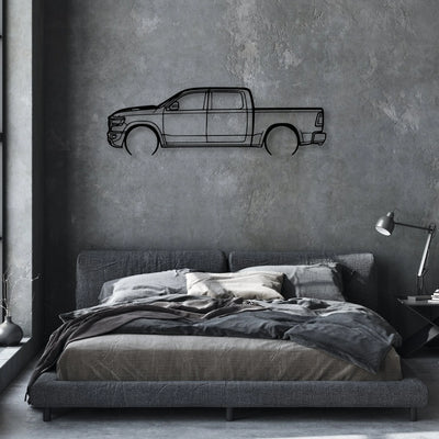 Rebel Classic Silhouette Metal Wall Art - Automotive Garage Decor
