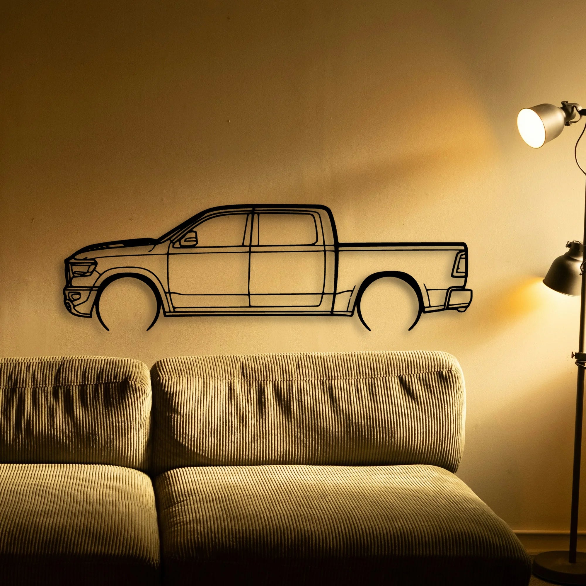 Rebel Classic Silhouette Metal Wall Art - Automotive Garage Decor