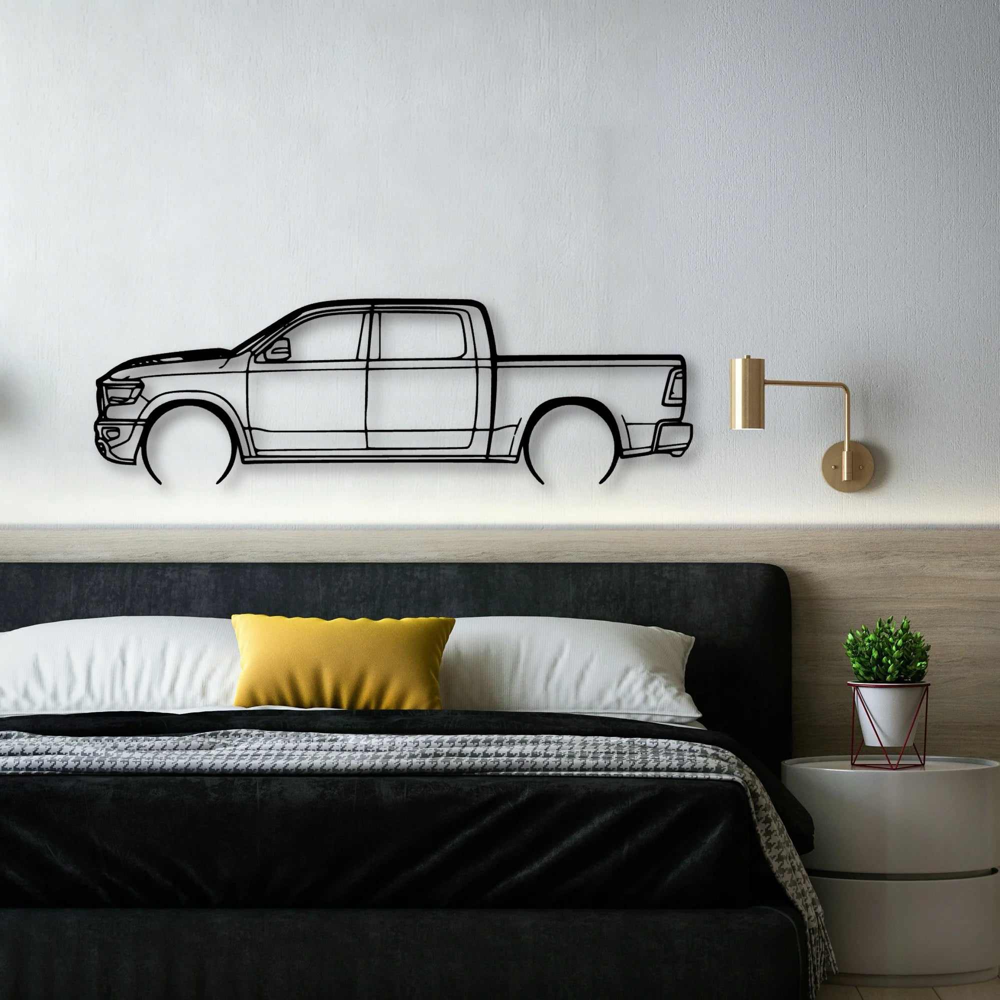Rebel Classic Silhouette Metal Wall Art - Automotive Garage Decor