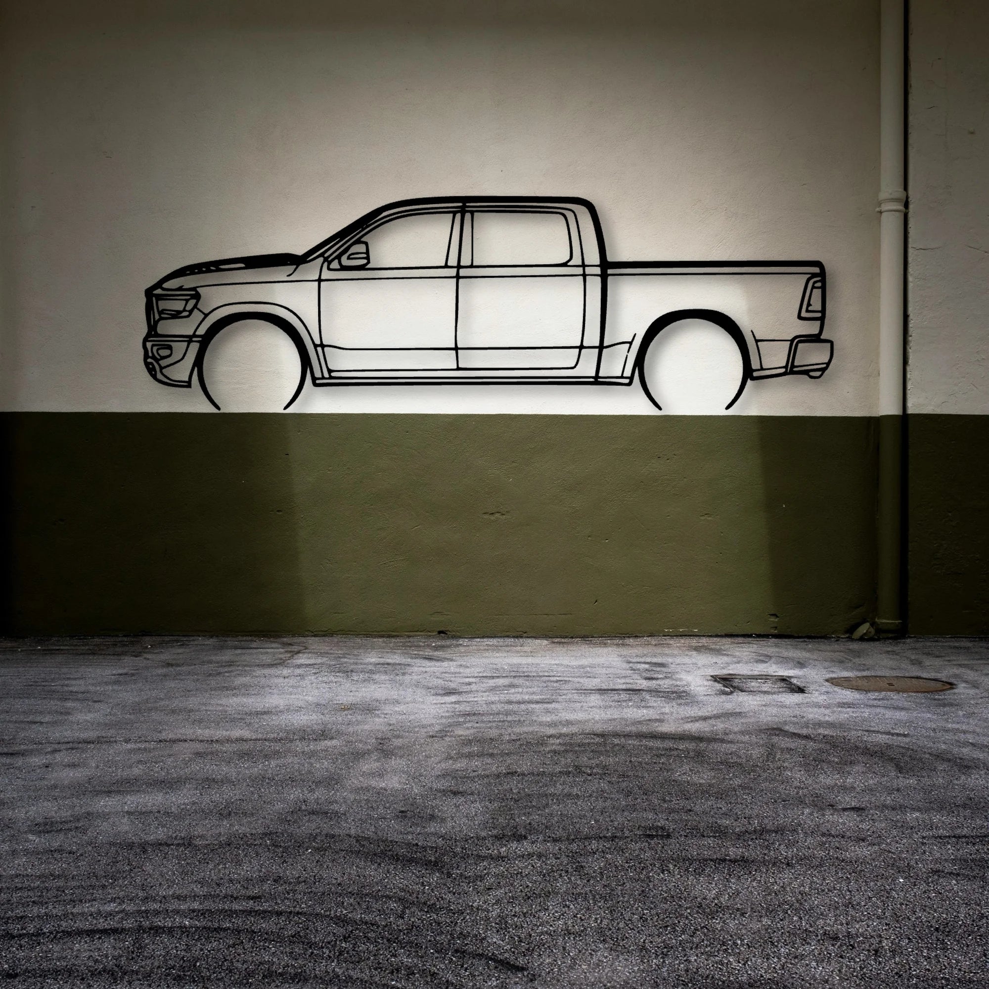 Rebel Classic Silhouette Metal Wall Art - Automotive Garage Decor