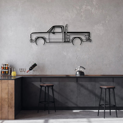 Red Express 1979 Classic Silhouette Metal Wall Art - Automotive Garage Decor