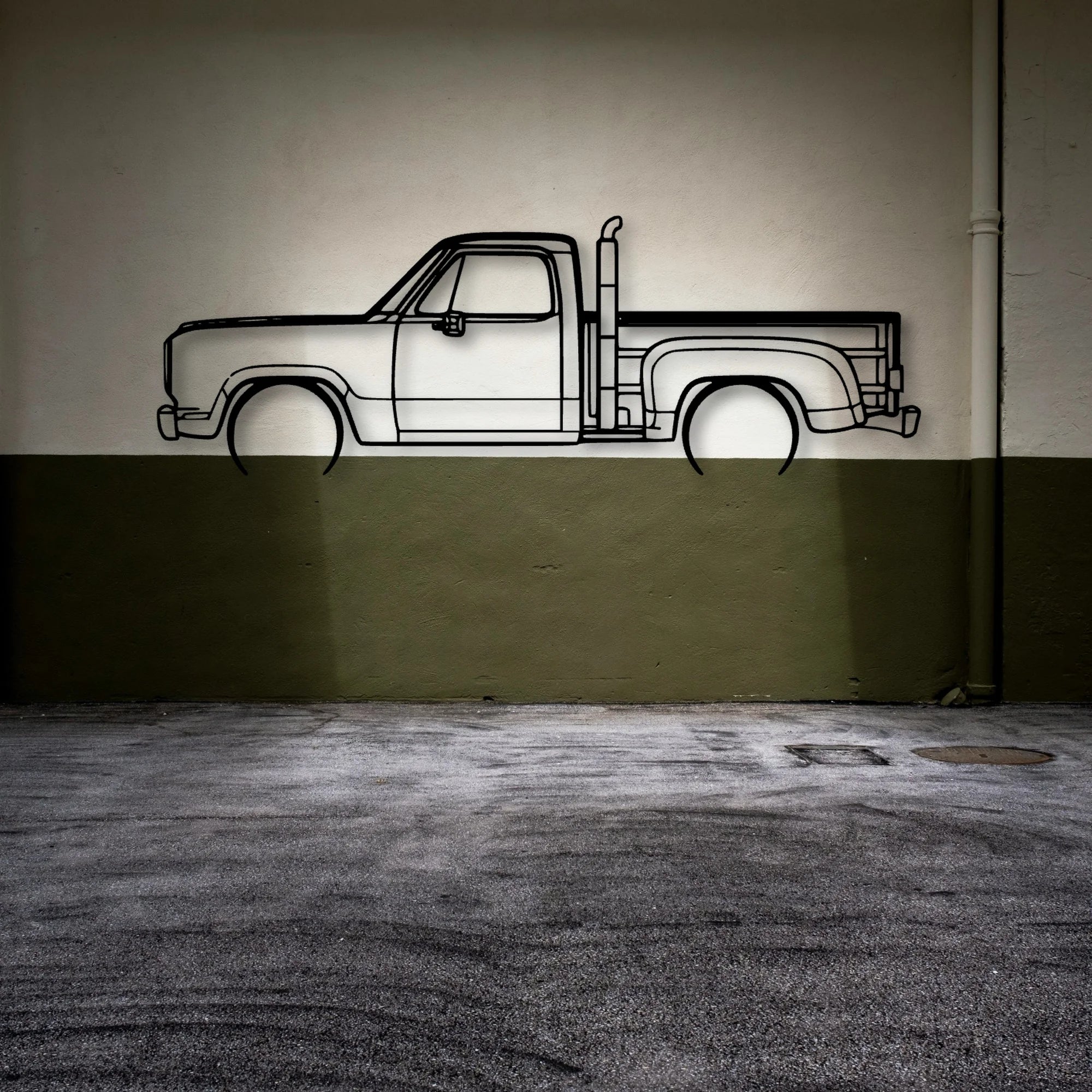 Red Express 1979 Classic Silhouette Metal Wall Art - Automotive Garage Decor
