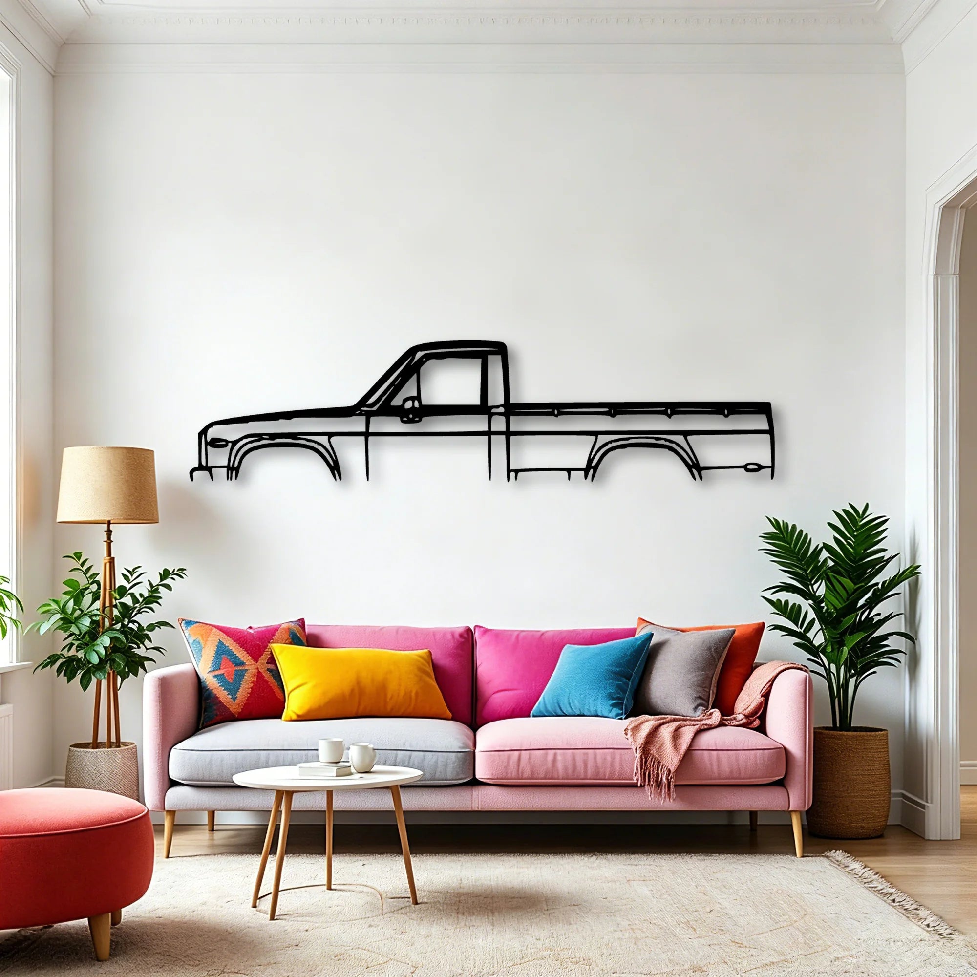 Repu 1974 Classic Silhouette Metal Wall Art - Automotive Garage Decor