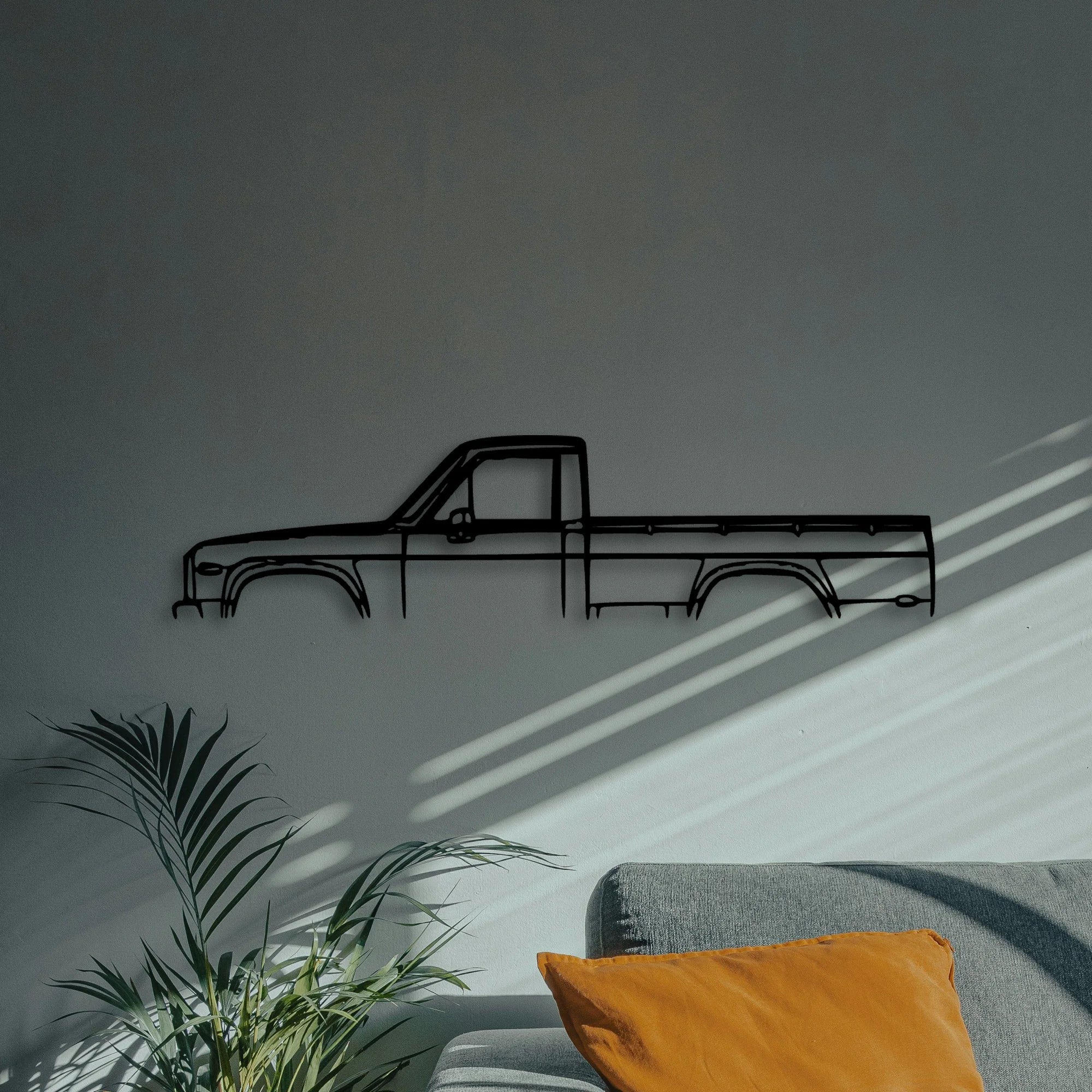 Repu 1974 Classic Silhouette Metal Wall Art - Automotive Garage Decor