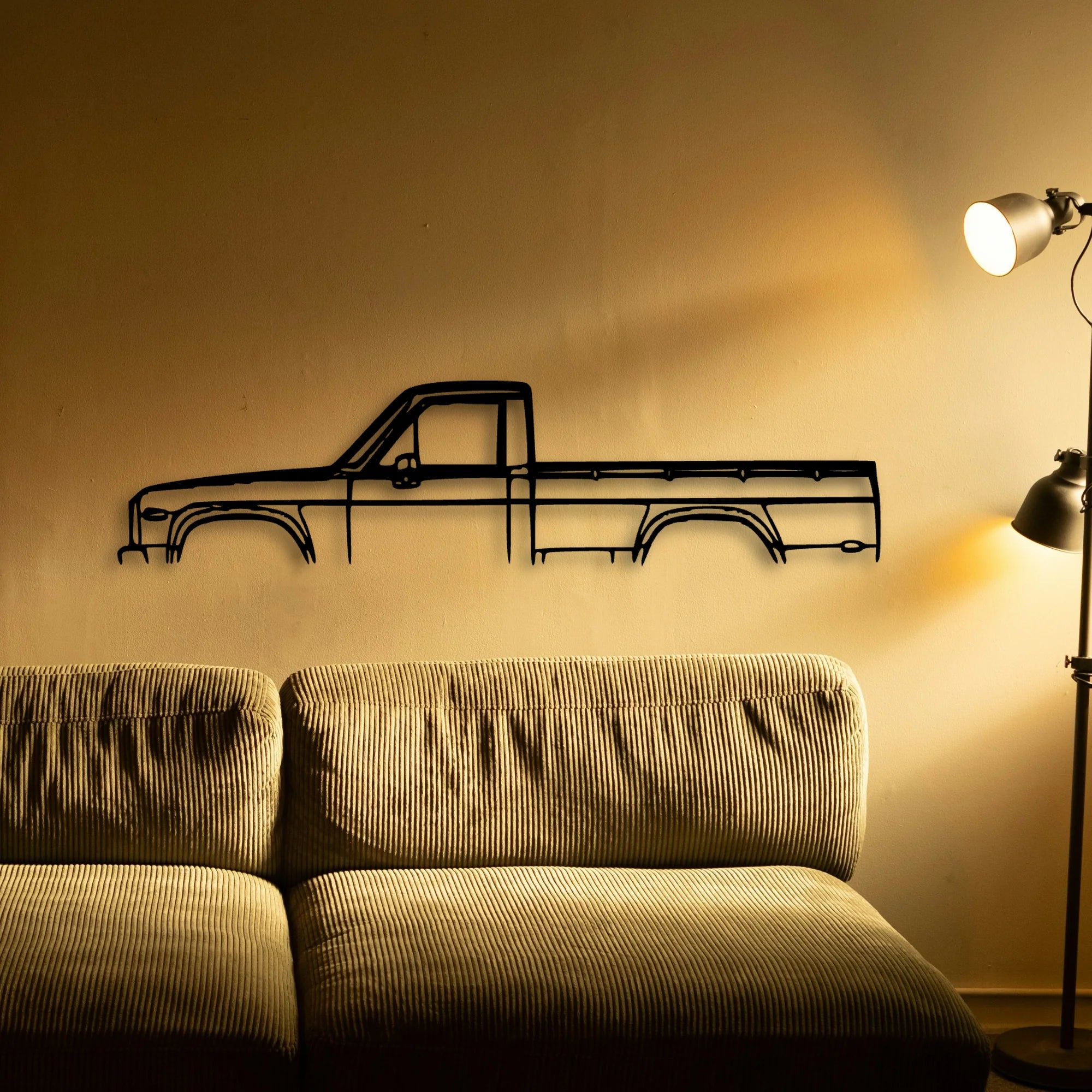 Repu 1974 Classic Silhouette Metal Wall Art - Automotive Garage Decor