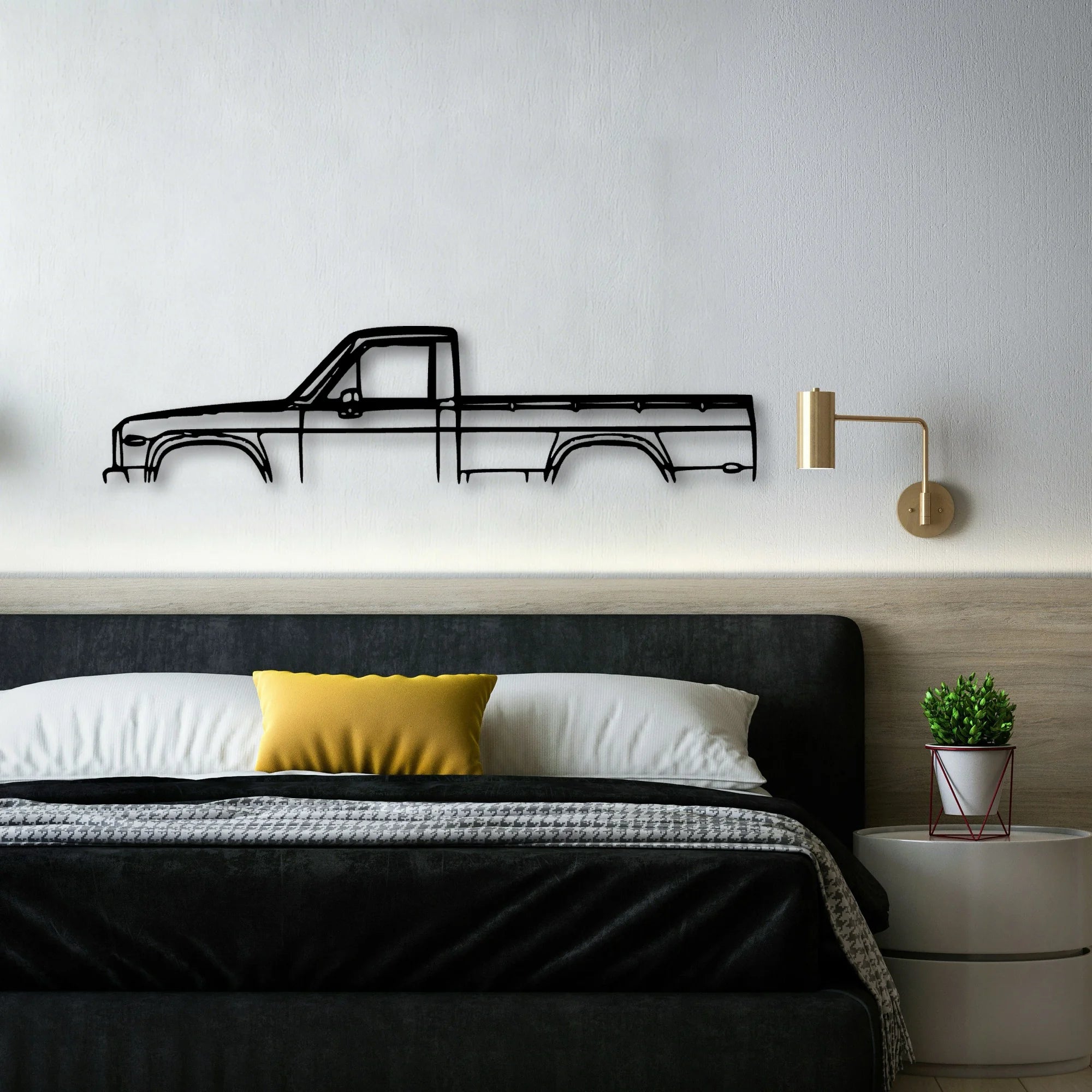 Repu 1974 Classic Silhouette Metal Wall Art - Automotive Garage Decor