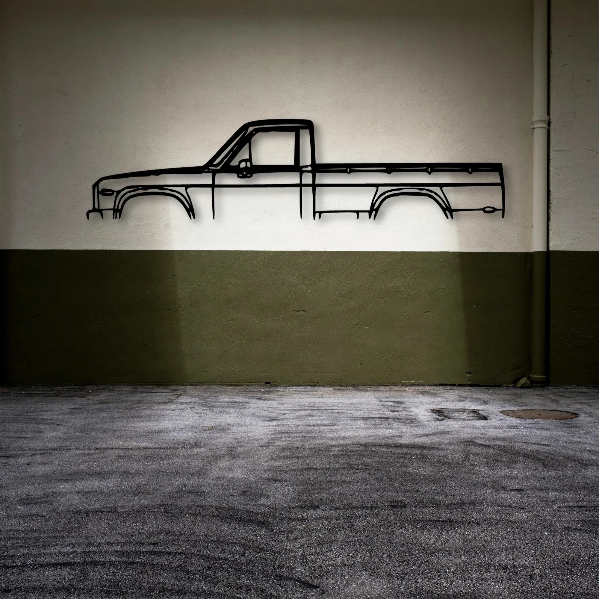 Repu 1974 Classic Silhouette Metal Wall Art - Automotive Garage Decor
