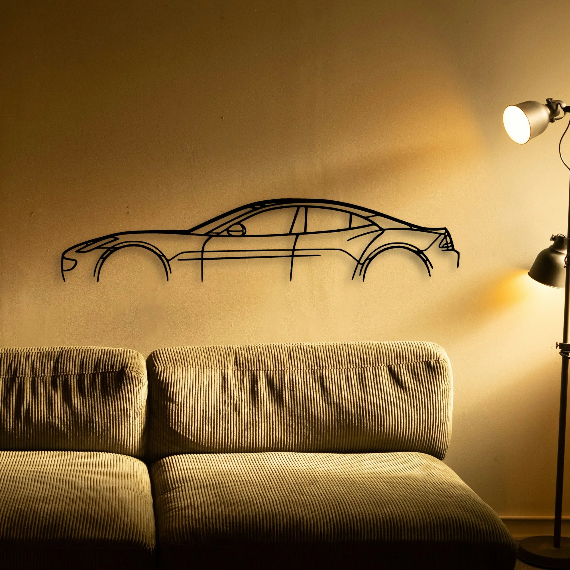 Revero Silhouette Classic Silhouette Metal Wall Art - Automotive Garage Decor