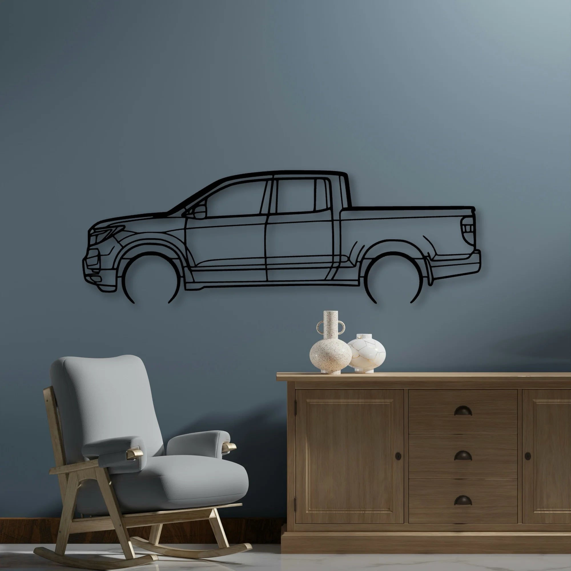 Ridgeline 2022 Classic Silhouette Metal Wall Art - Automotive Garage Decor