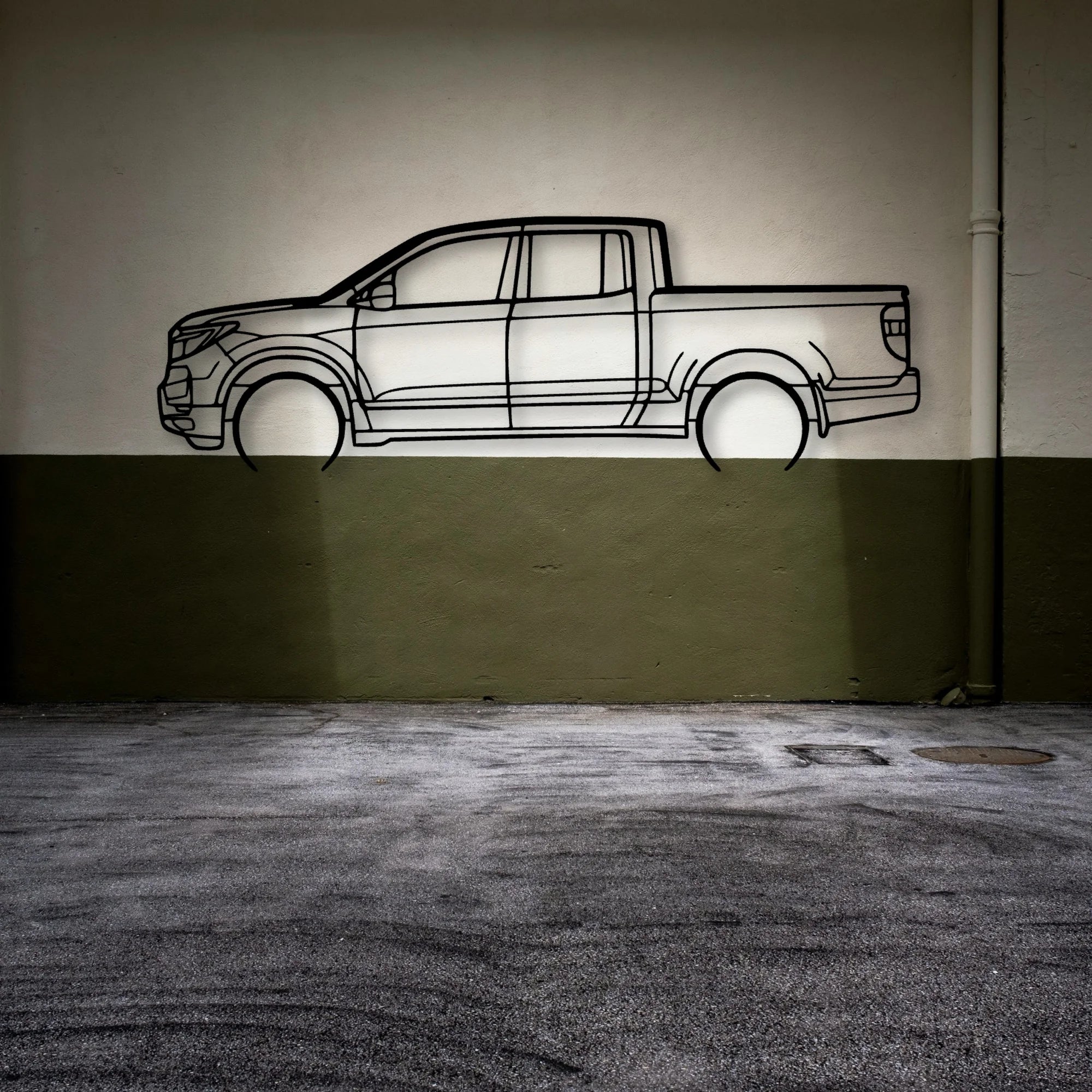Ridgeline 2022 Classic Silhouette Metal Wall Art - Automotive Garage Decor