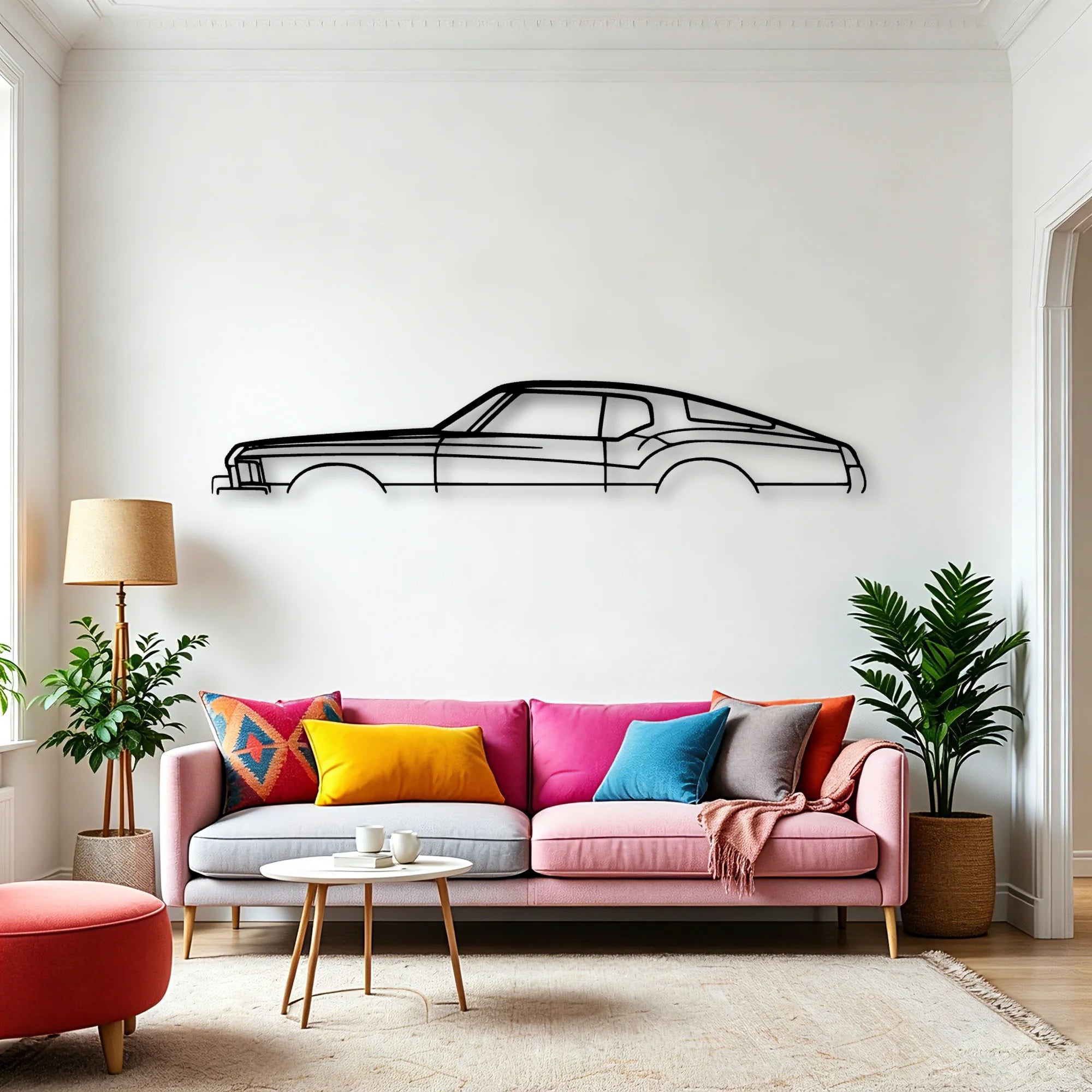 Riv 1973 Classic Silhouette Metal Wall Art - Automotive Garage Decor