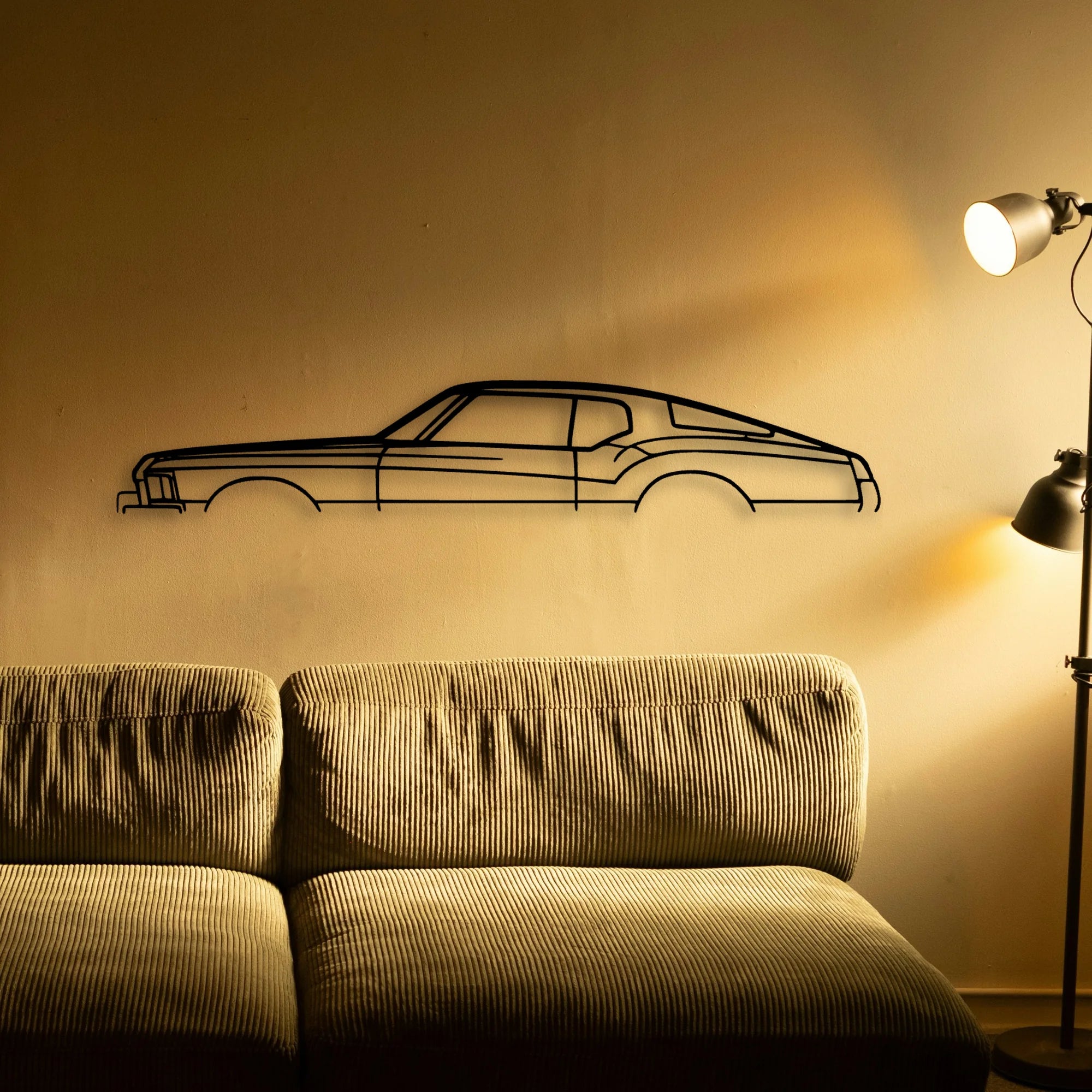 Riv 1973 Classic Silhouette Metal Wall Art - Automotive Garage Decor