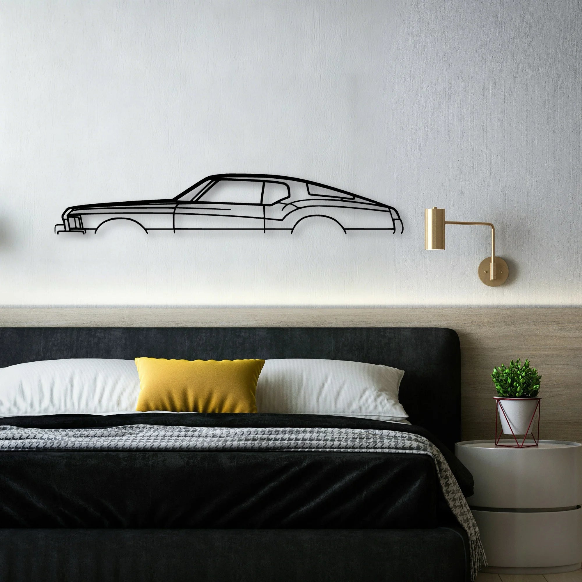 Riv 1973 Classic Silhouette Metal Wall Art - Automotive Garage Decor