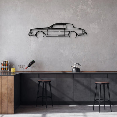 Riv 1985 Classic Silhouette Metal Wall Art - Automotive Garage Decor