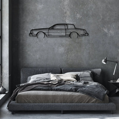 Riv 1985 Classic Silhouette Metal Wall Art - Automotive Garage Decor