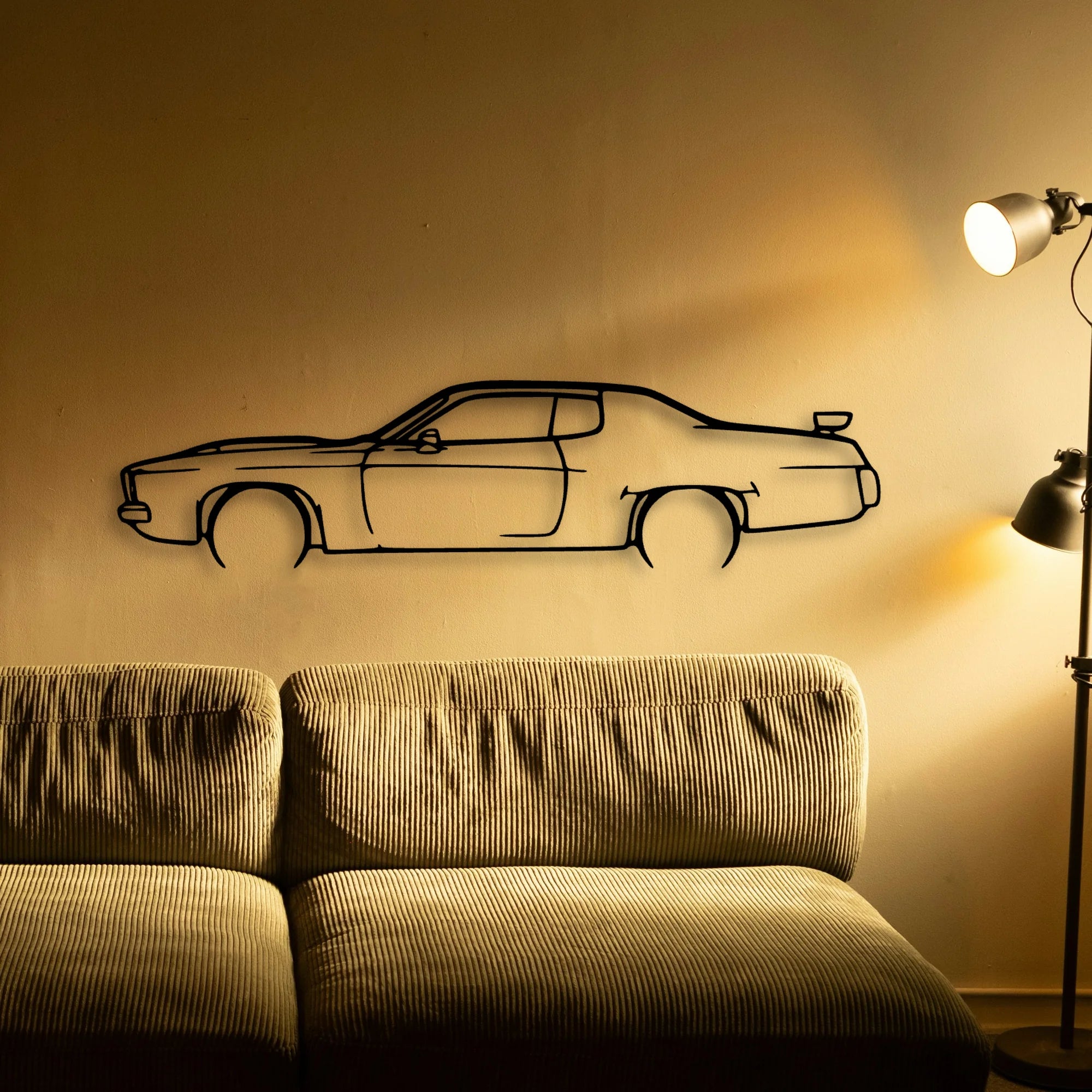 Road Runner 1974 Classic Silhouette Metal Wall Art - Automotive Garage Decor