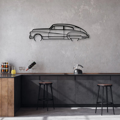 Roadmaster 1948 Classic Silhouette Metal Wall Art - Automotive Garage Decor