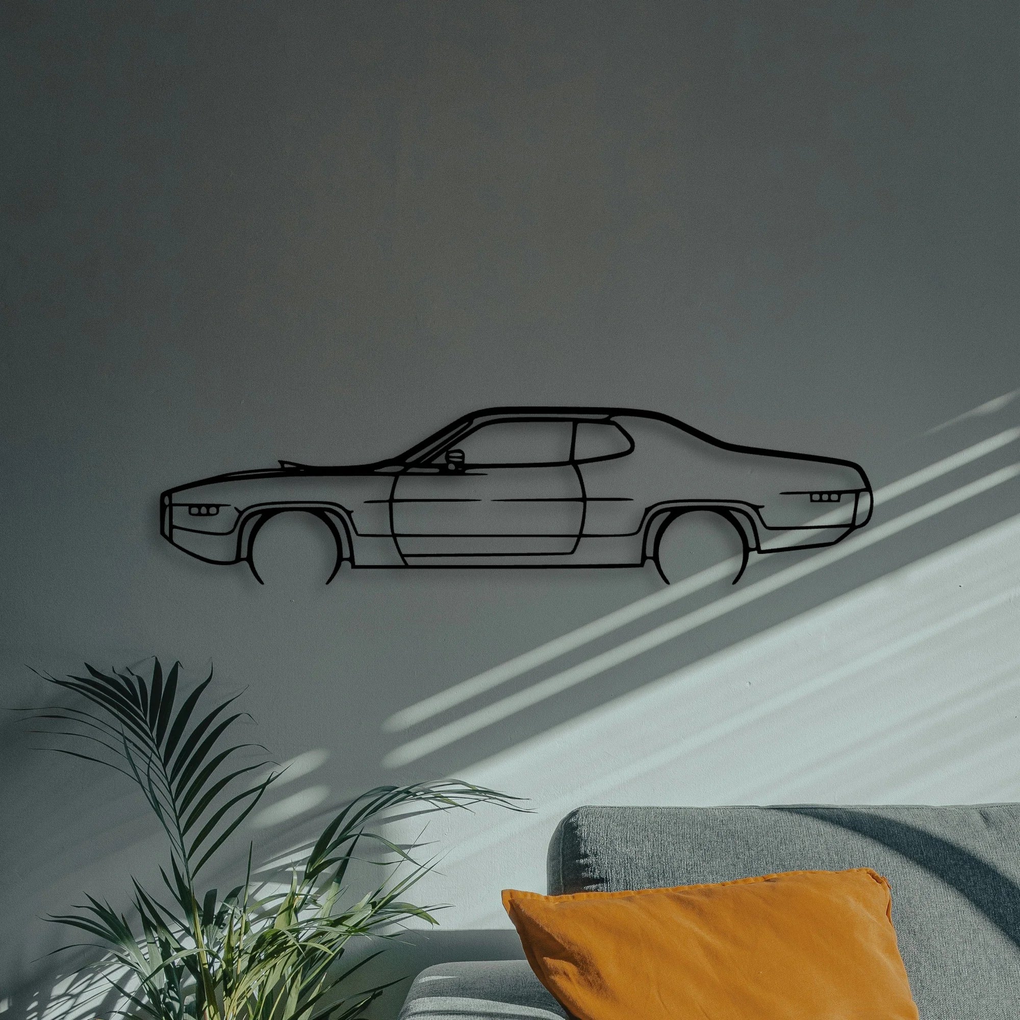 Roadrunner 1971 Classic Silhouette Metal Wall Art - Automotive Garage Decor