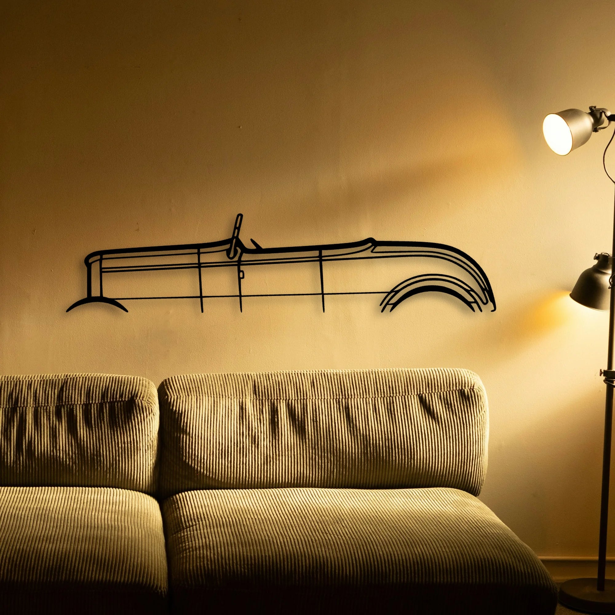 Roadster 1932 2 Classic Silhouette Metal Wall Art - Automotive Garage Decor
