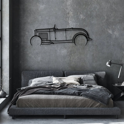 Roadster 1932 3 Classic Silhouette Metal Wall Art - Automotive Garage Decor