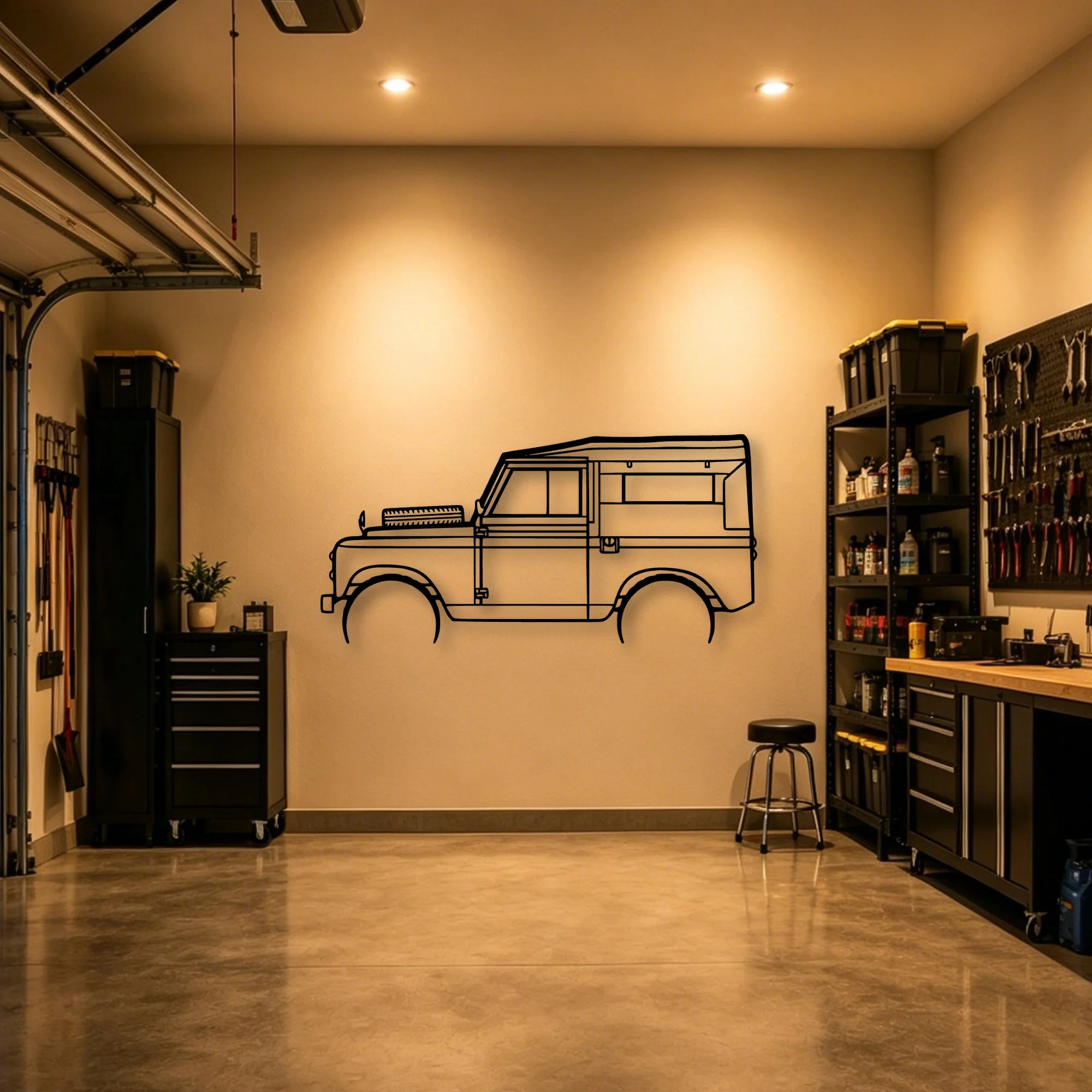 Rover Series 2 1961 Classic Silhouette Metal Wall Art - Automotive Garage Decor