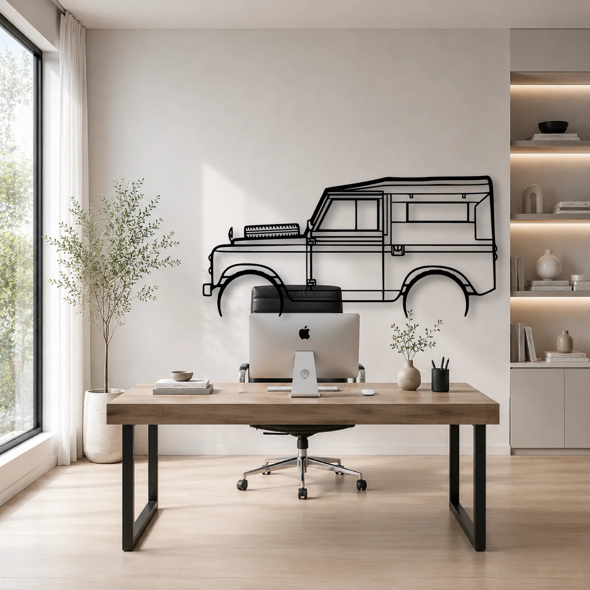 Rover Series 2 1961 Classic Silhouette Metal Wall Art - Automotive Garage Decor