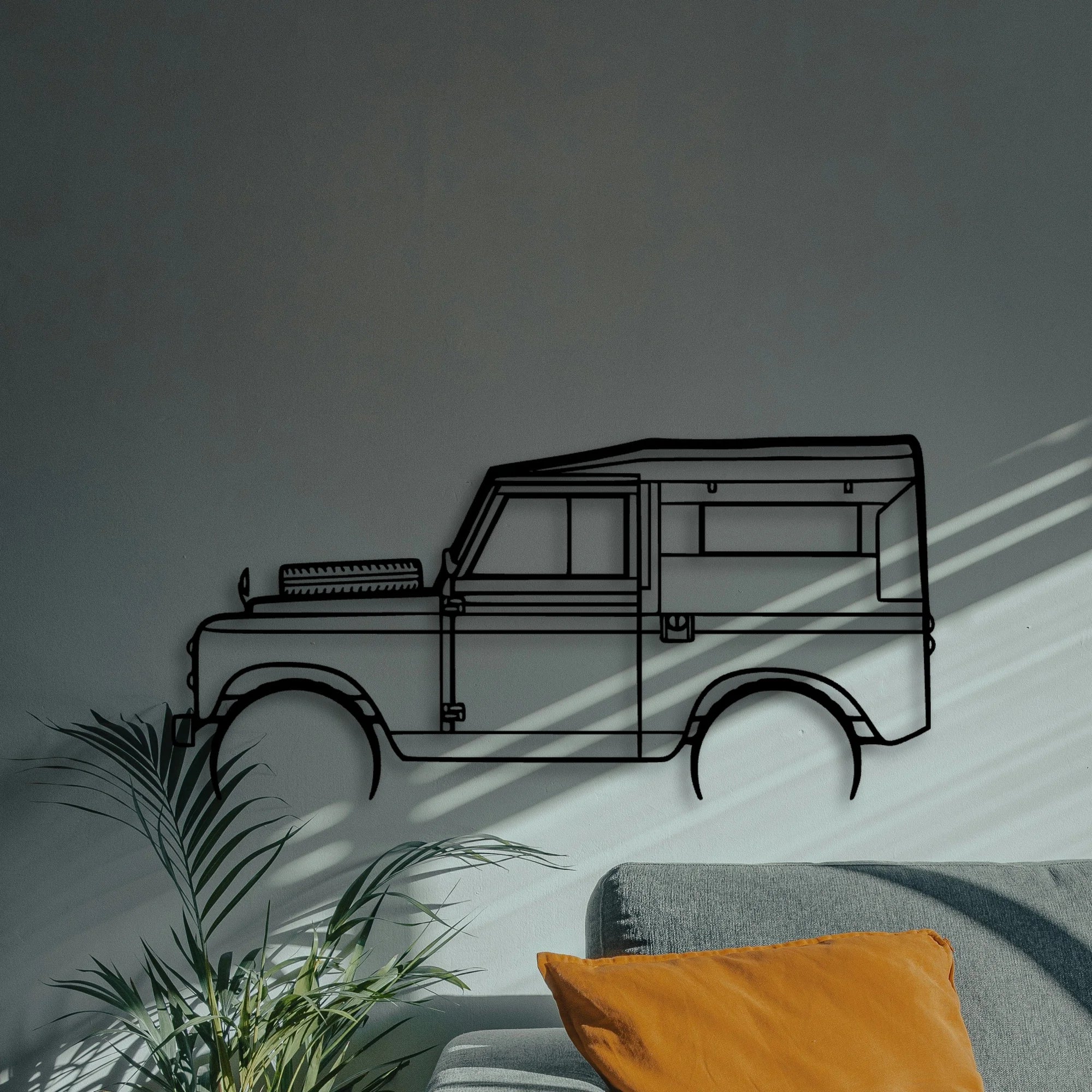 Rover Series 2 1961 Classic Silhouette Metal Wall Art - Automotive Garage Decor