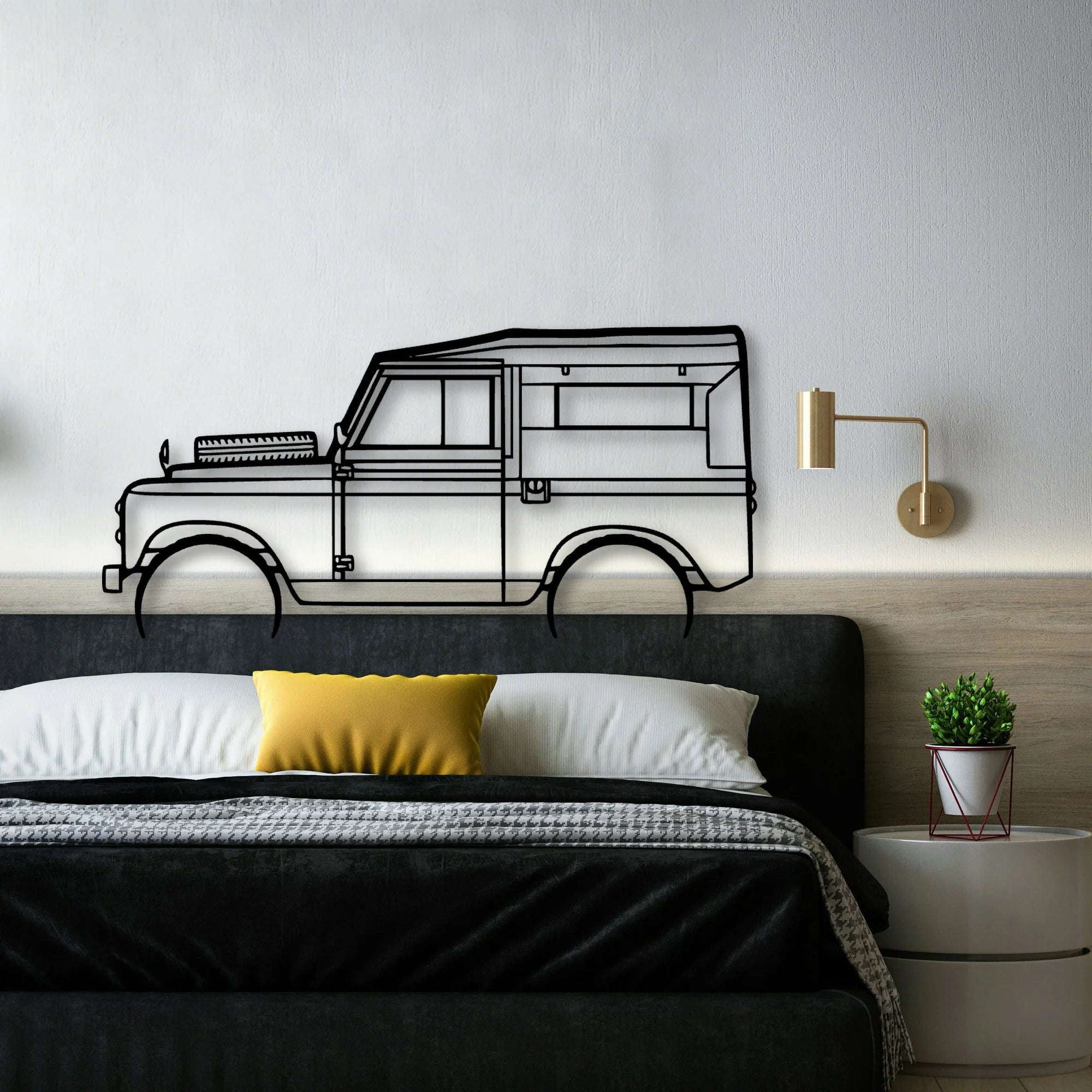 Rover Series 2 1961 Classic Silhouette Metal Wall Art - Automotive Garage Decor