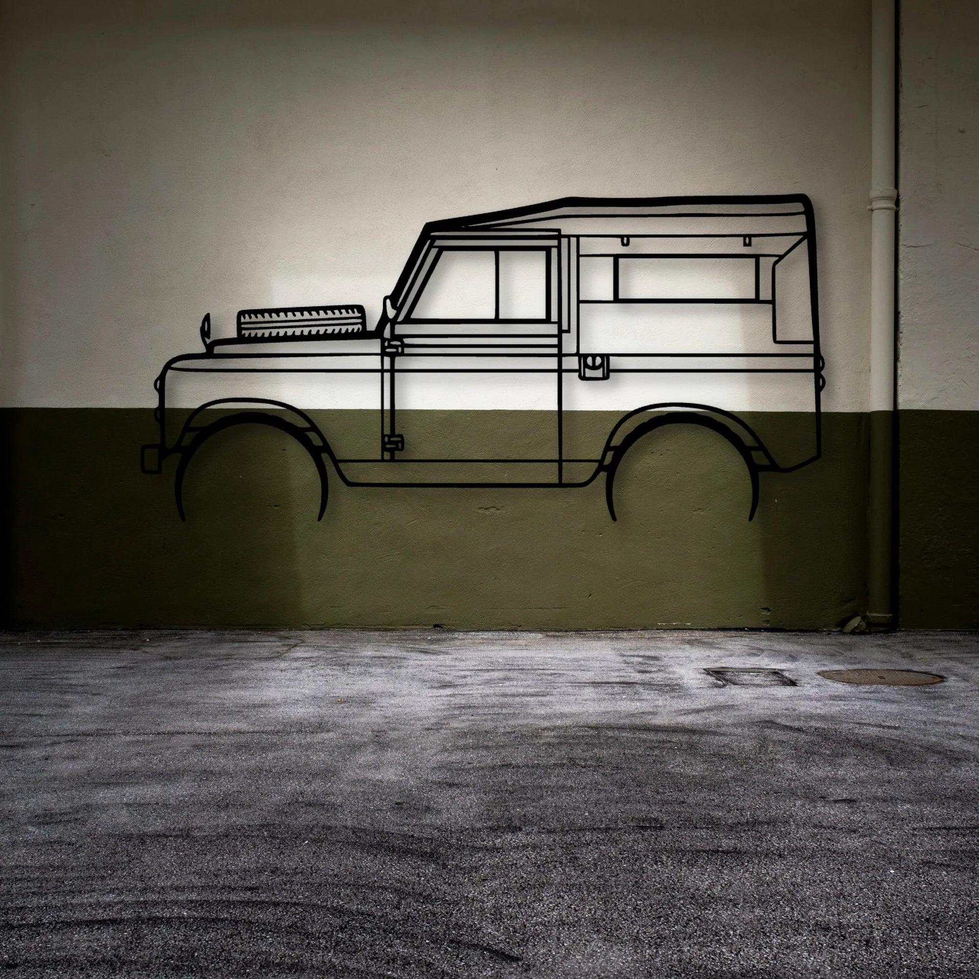 Rover Series 2 1961 Classic Silhouette Metal Wall Art - Automotive Garage Decor