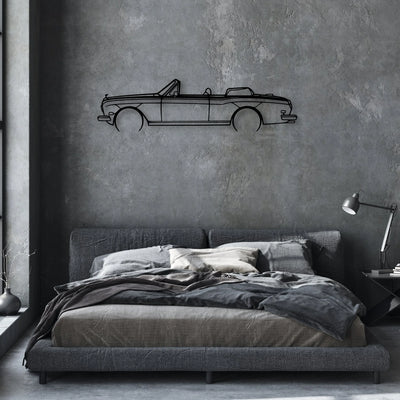 Royce Corniche convertible 1981 2 Classic Silhouette Metal Wall Art - Automotive Garage Decor
