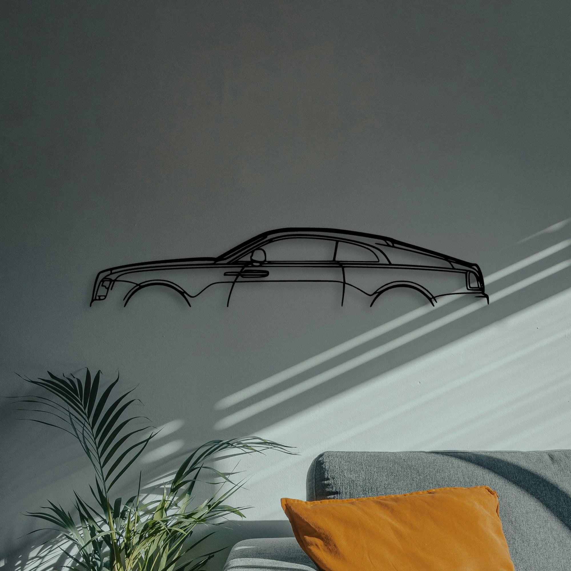 Royce Wraith Classic Silhouette Metal Wall Art - Automotive Garage Decor