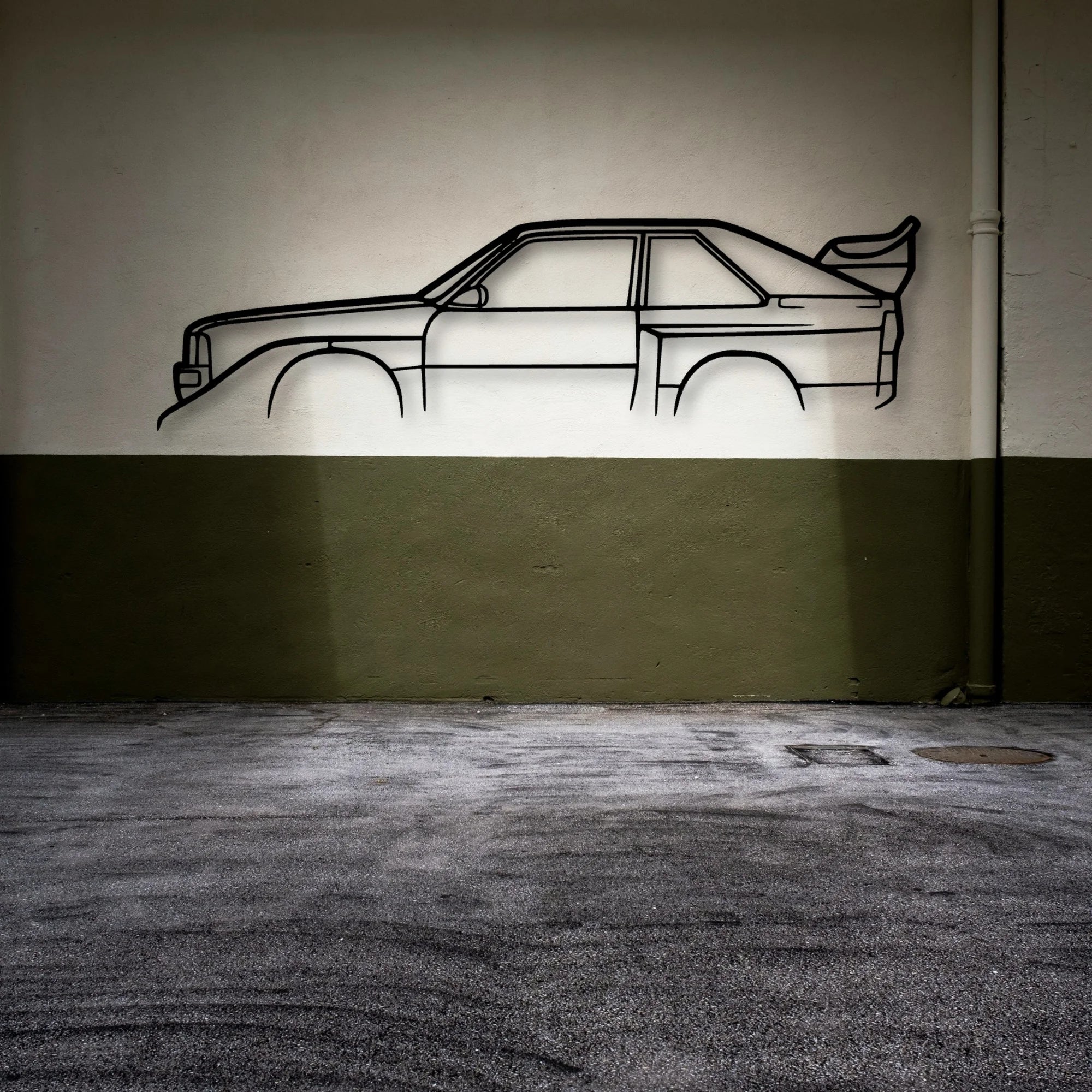 S1 Classic Silhouette Metal Wall Art - Automotive Garage Decor