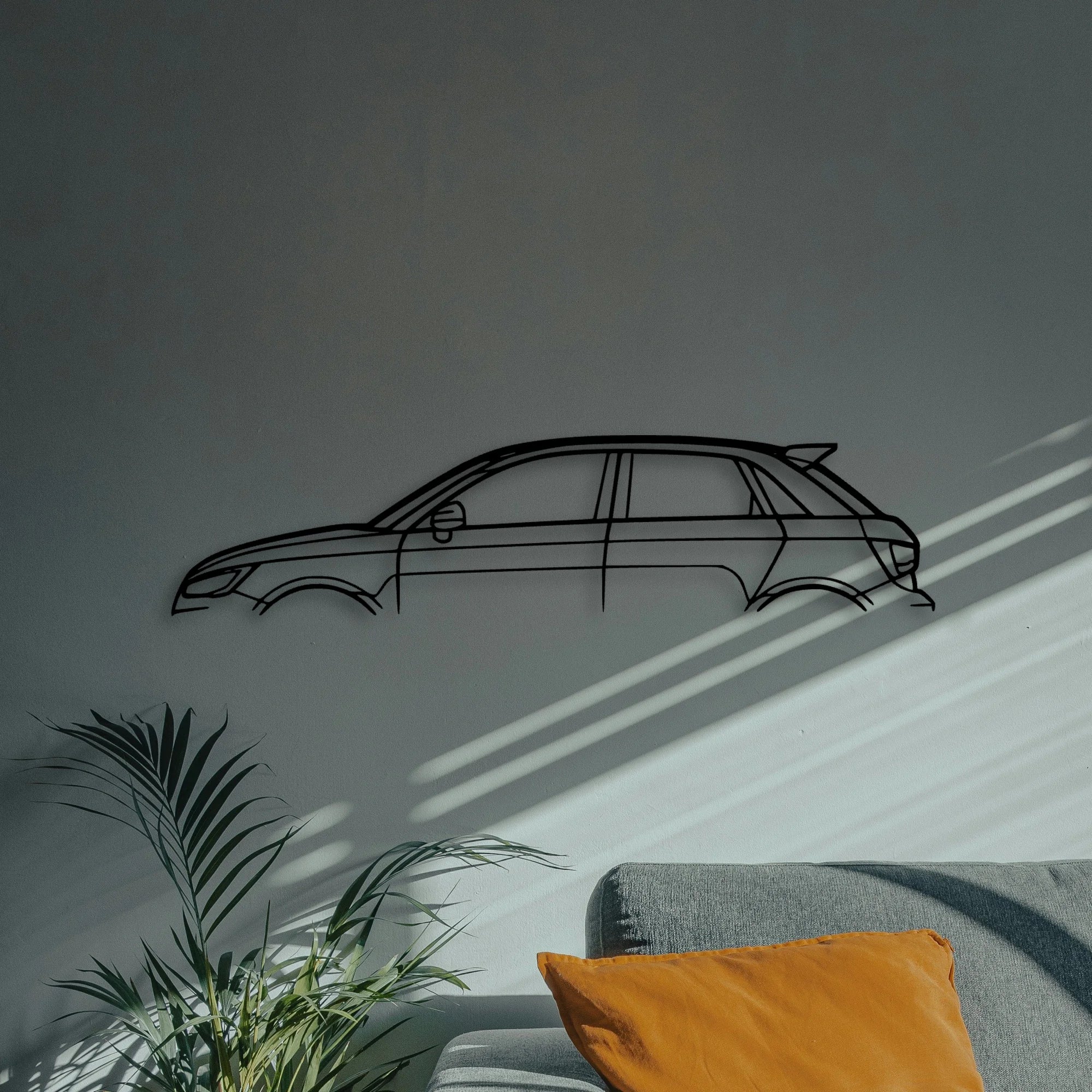 S1 2016 Classic Silhouette Metal Wall Art - Automotive Garage Decor