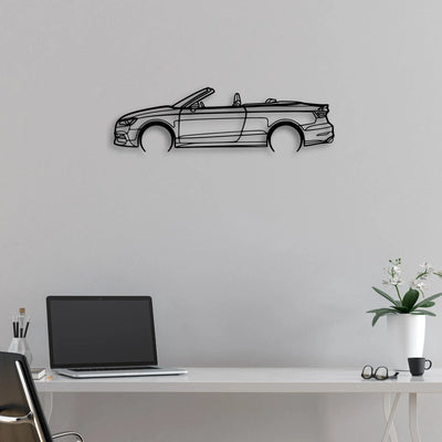 S3 Convertible 2015 Classic Silhouette Metal Wall Art - Automotive Garage Decor
