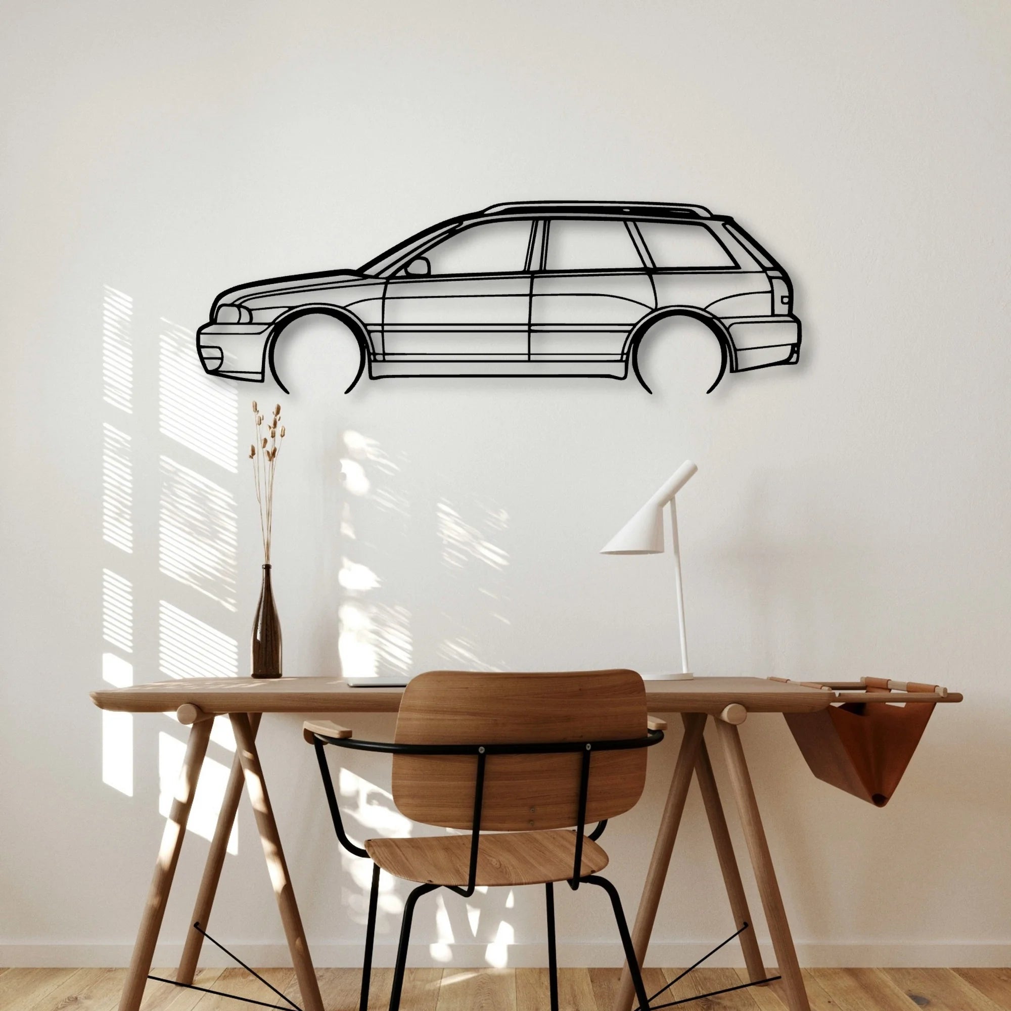 S4 Avant B5 2 Classic Silhouette Metal Wall Art - Automotive Garage Decor