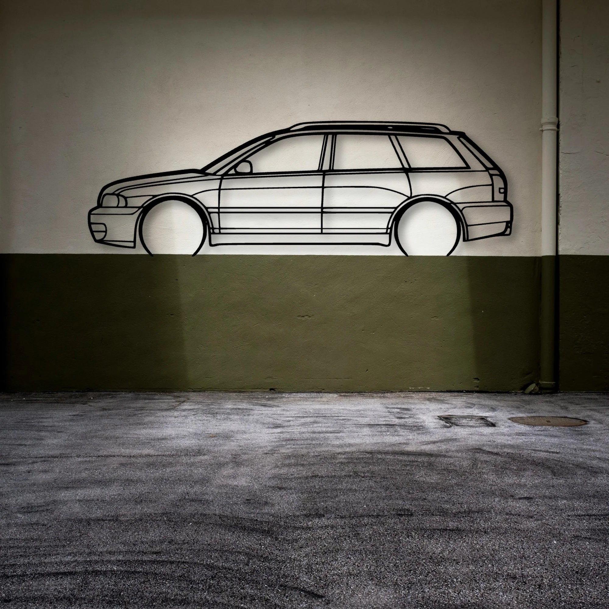 S4 Avant B5 2 Classic Silhouette Metal Wall Art - Automotive Garage Decor