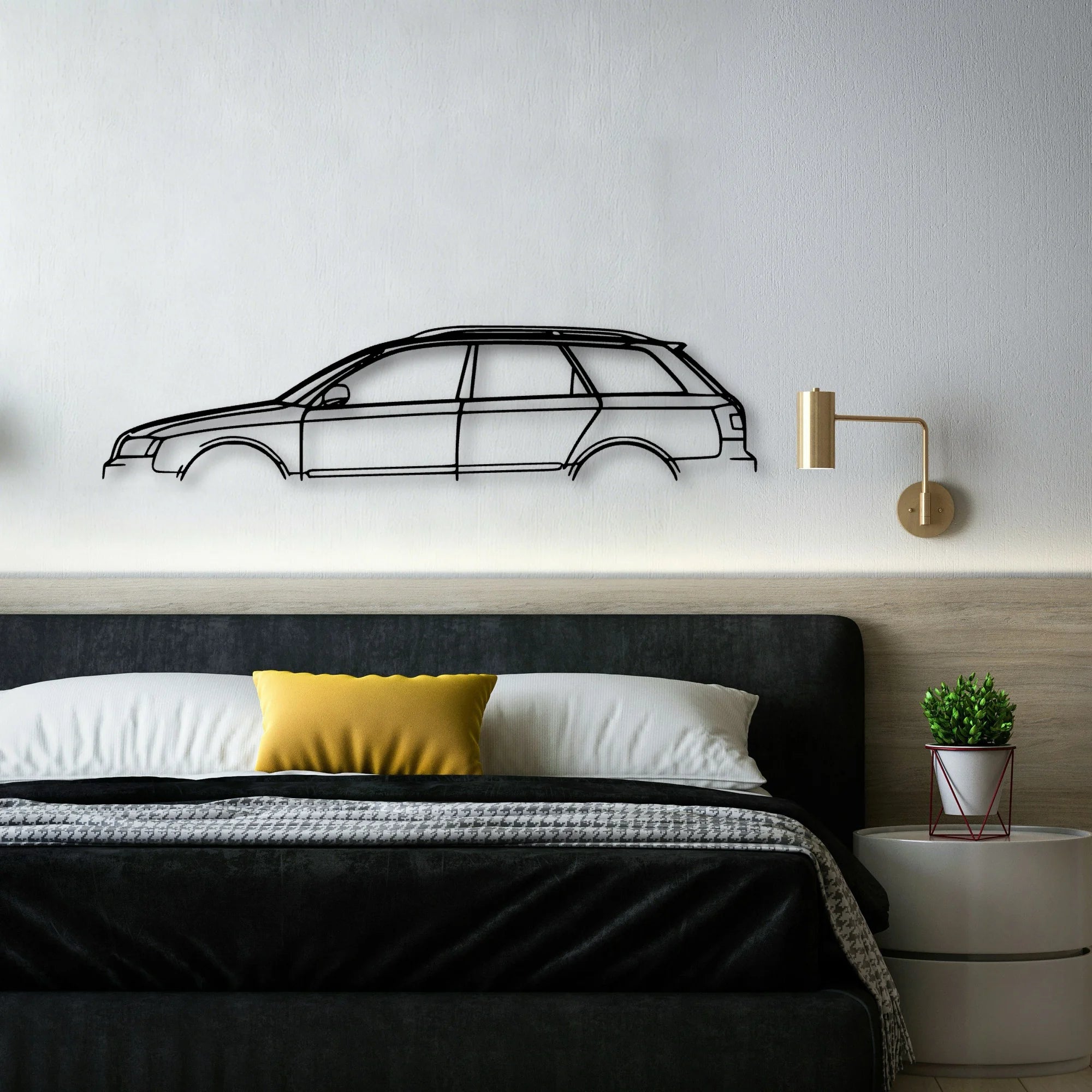 S4 Wagon 2004 Classic Silhouette Metal Wall Art - Automotive Garage Decor